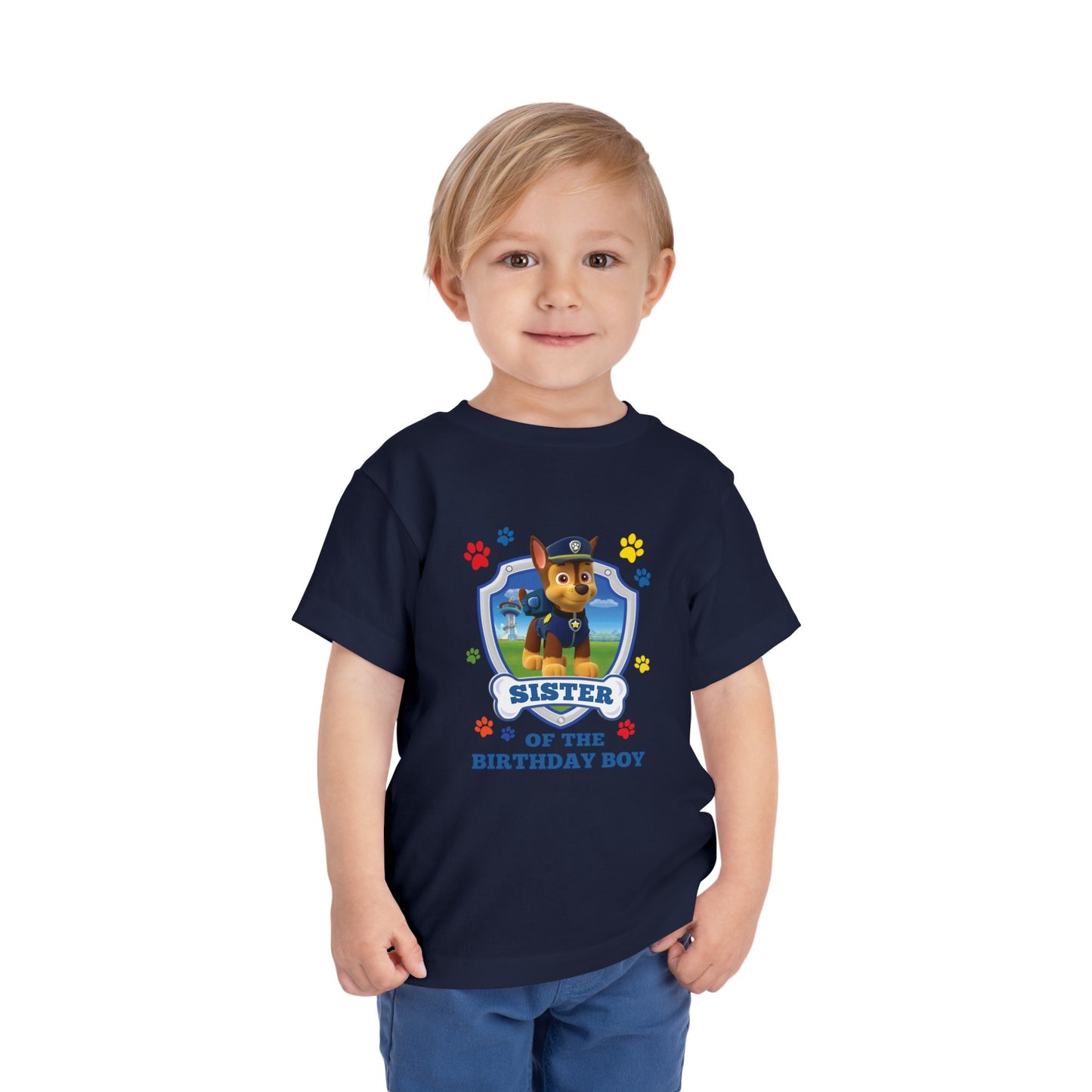 Sister of the Birthday Boy Toddler Short Sleeve Tee