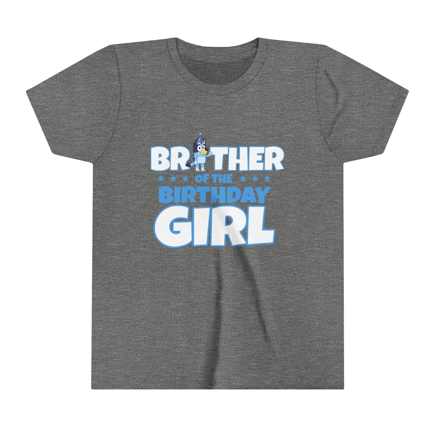 Bluey Brother of the birthday girl Short sleeve youth Tshirt