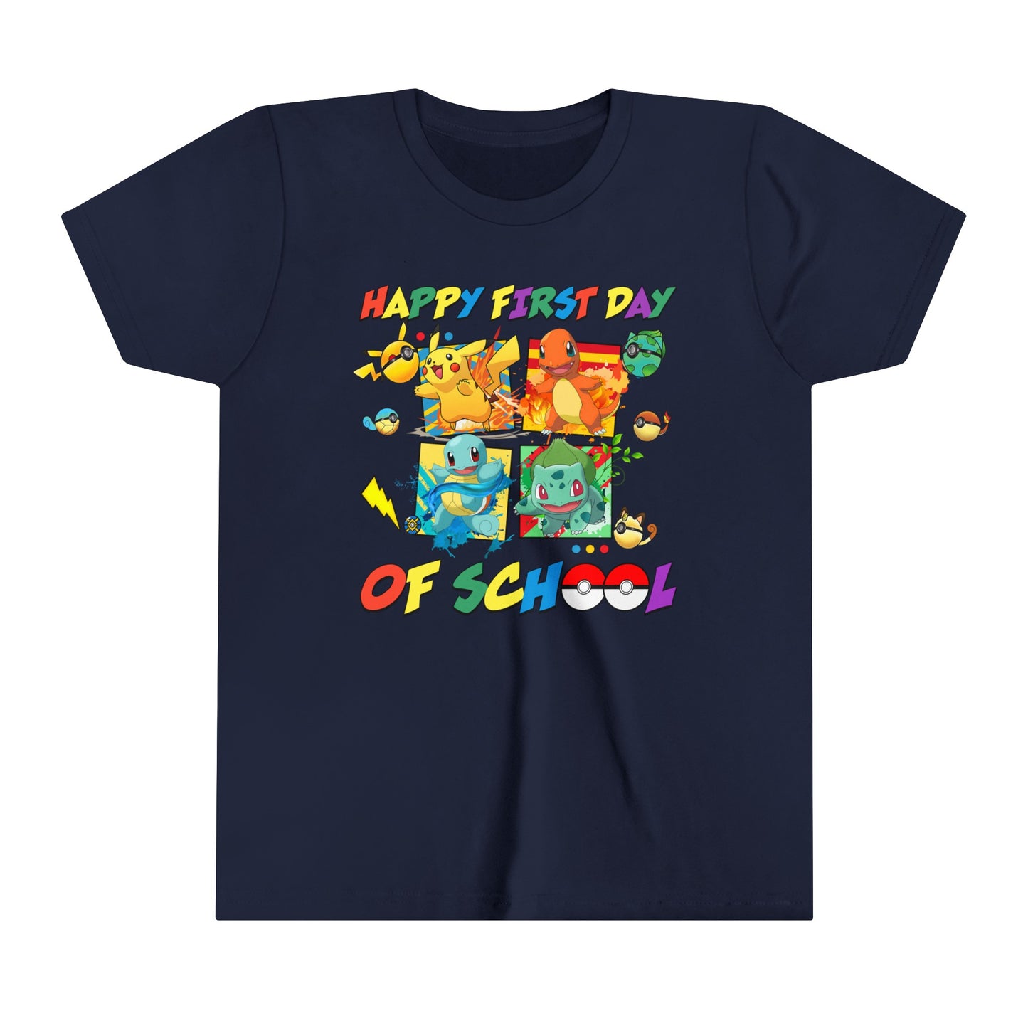 Happy First Day of School Youth Short Sleeve Tee