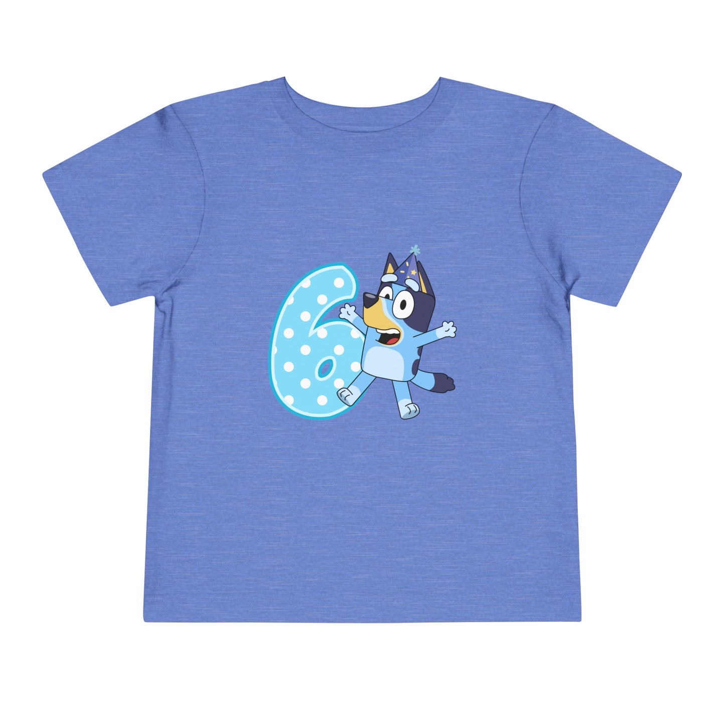 #6 Birthday Toddler Short Sleeve Tee