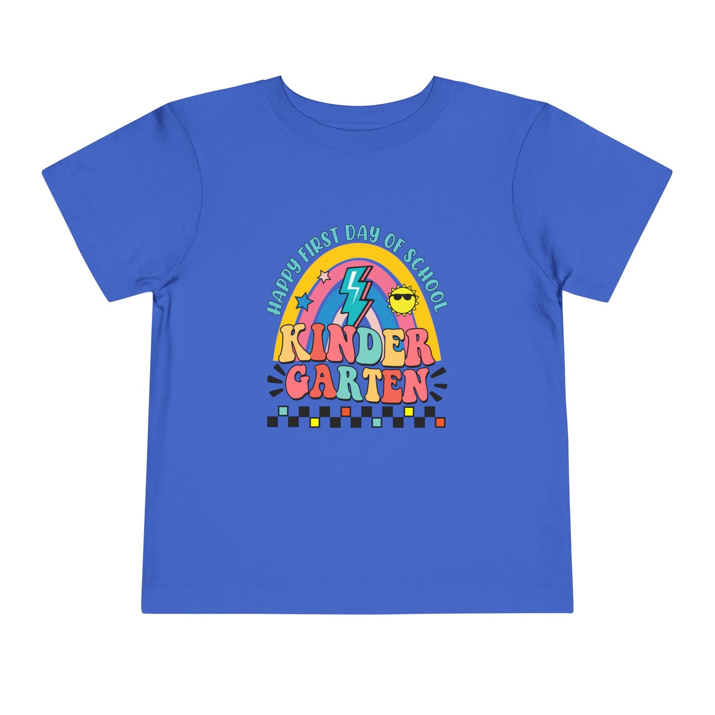 Happy First Day of School - Kindergarten Toddler Short Sleeve Tee