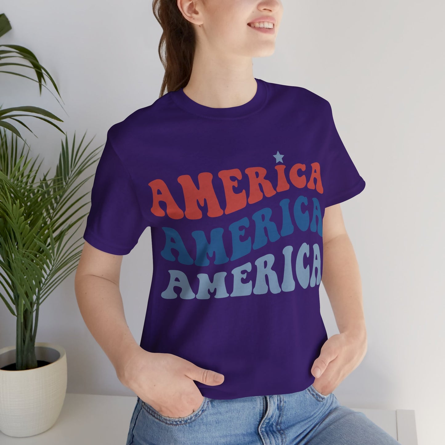 AMERICA Jersey Short Sleeve Tee