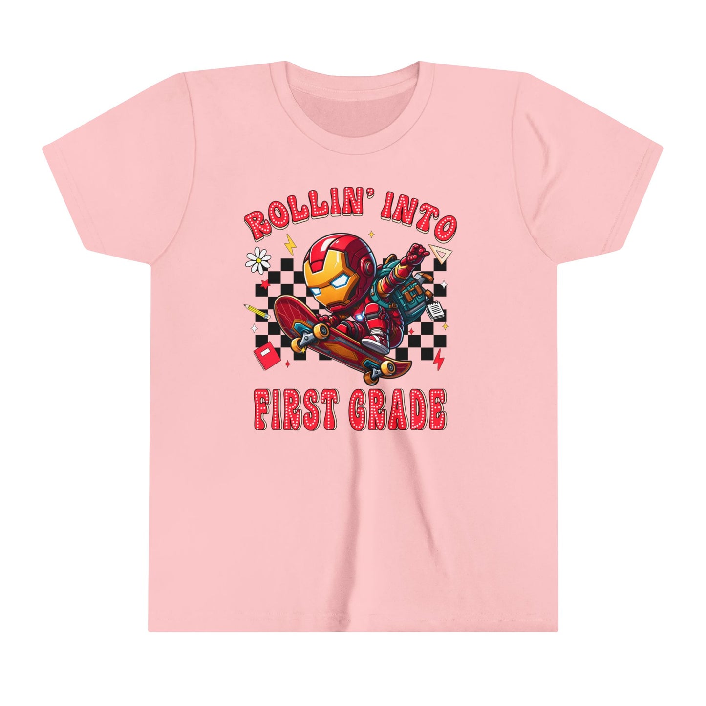 IRON MAN - Rollin' Into 1st Grade Youth Short Sleeve Tee