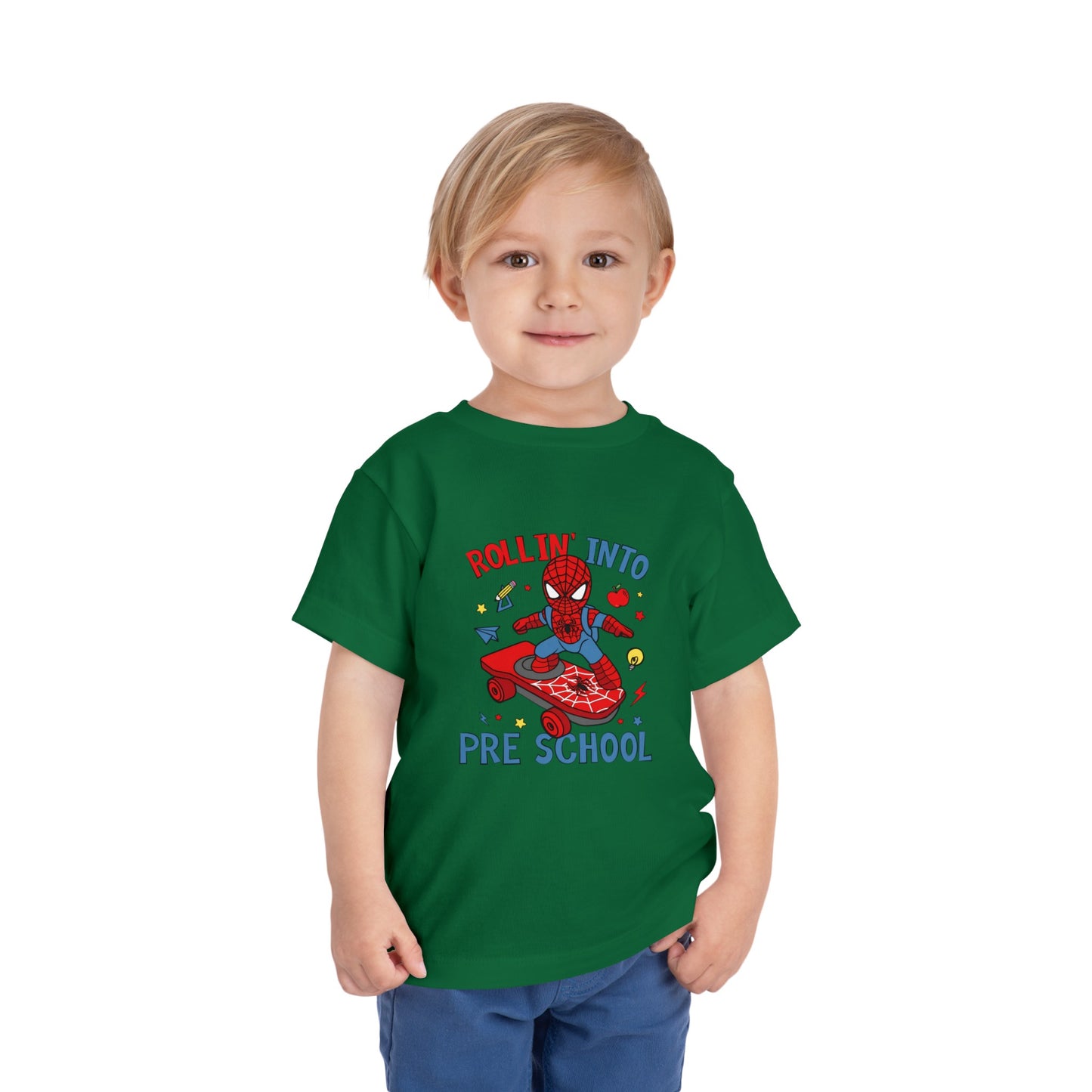 Rollin' Into Preschool Toddler Short Sleeve Tee