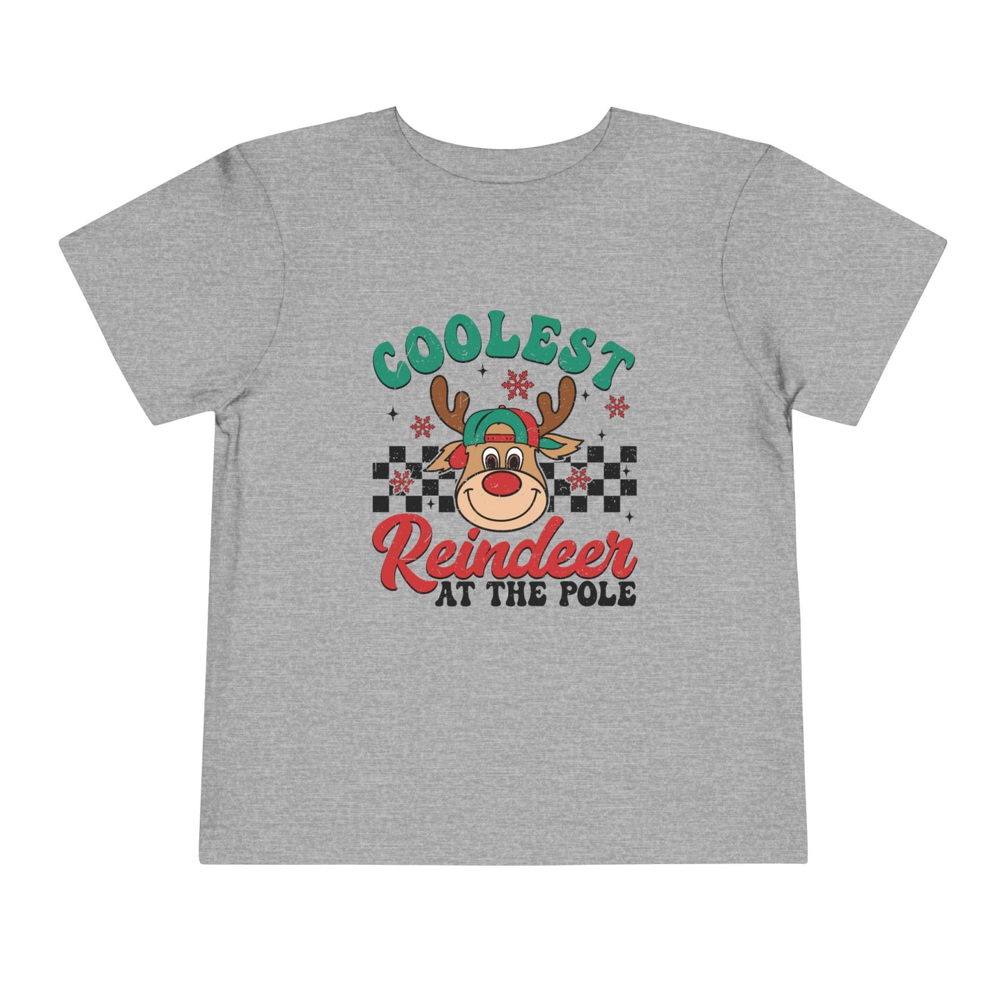 Coolest Reindeer at the Pole Toddler Short Sleeve Tee