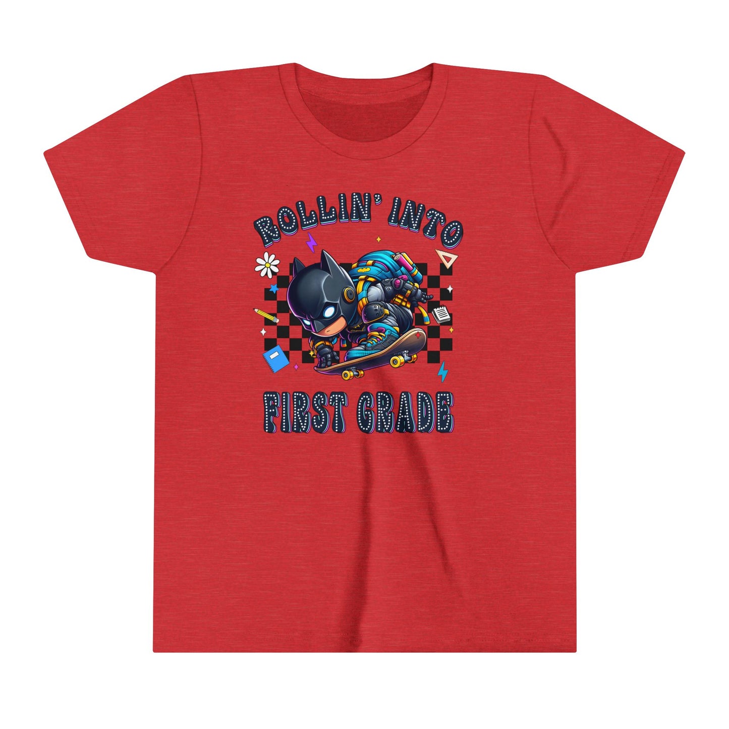 BATMAN - Rollin' Into 1st Grade Youth Short Sleeve Tee