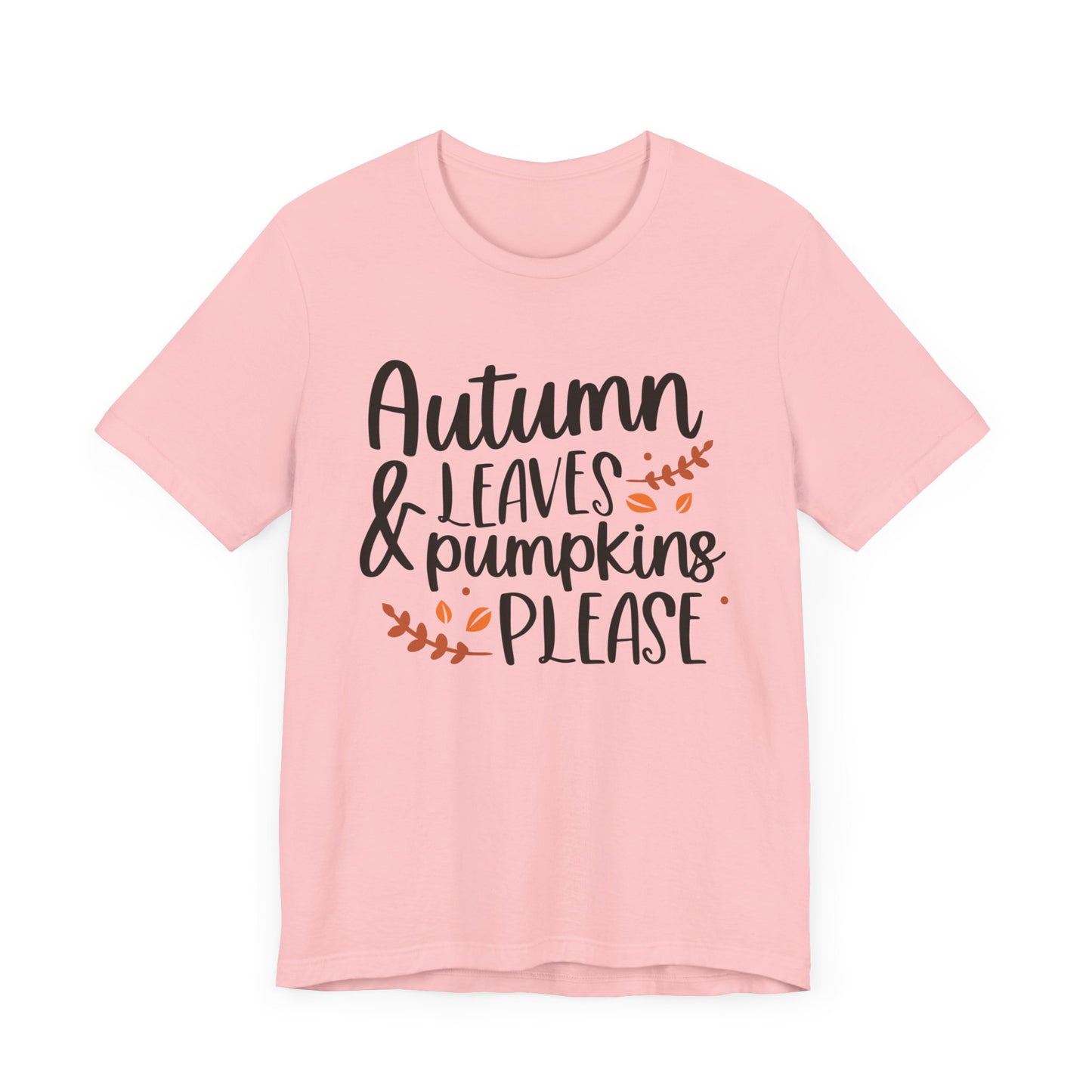 Autumn Leaves & Pumpkins Please Jersey Short Sleeve Tee