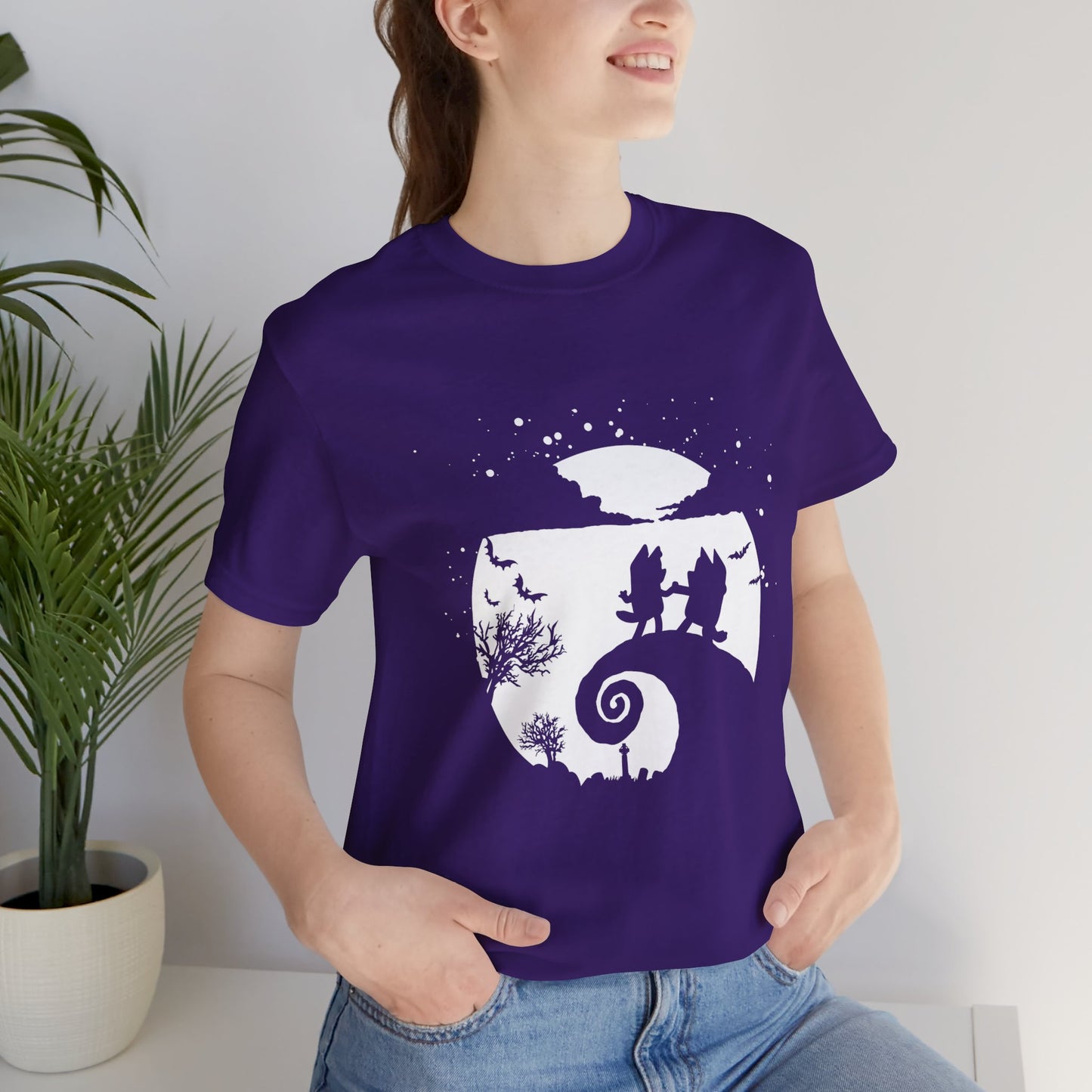 Bluey Nightmare Before Chistmas Jersey Short Sleeve Tee