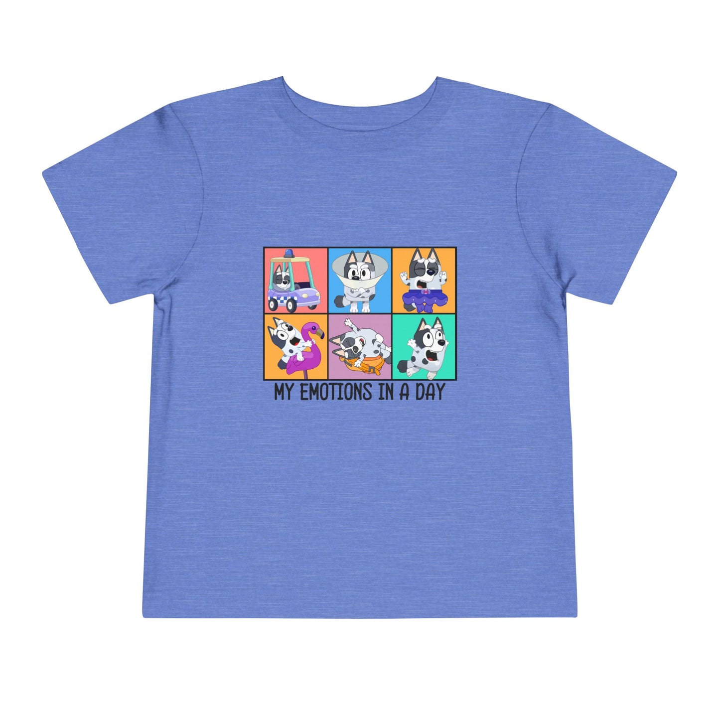 My emotions in a day Toddler Short Sleeve Tee
