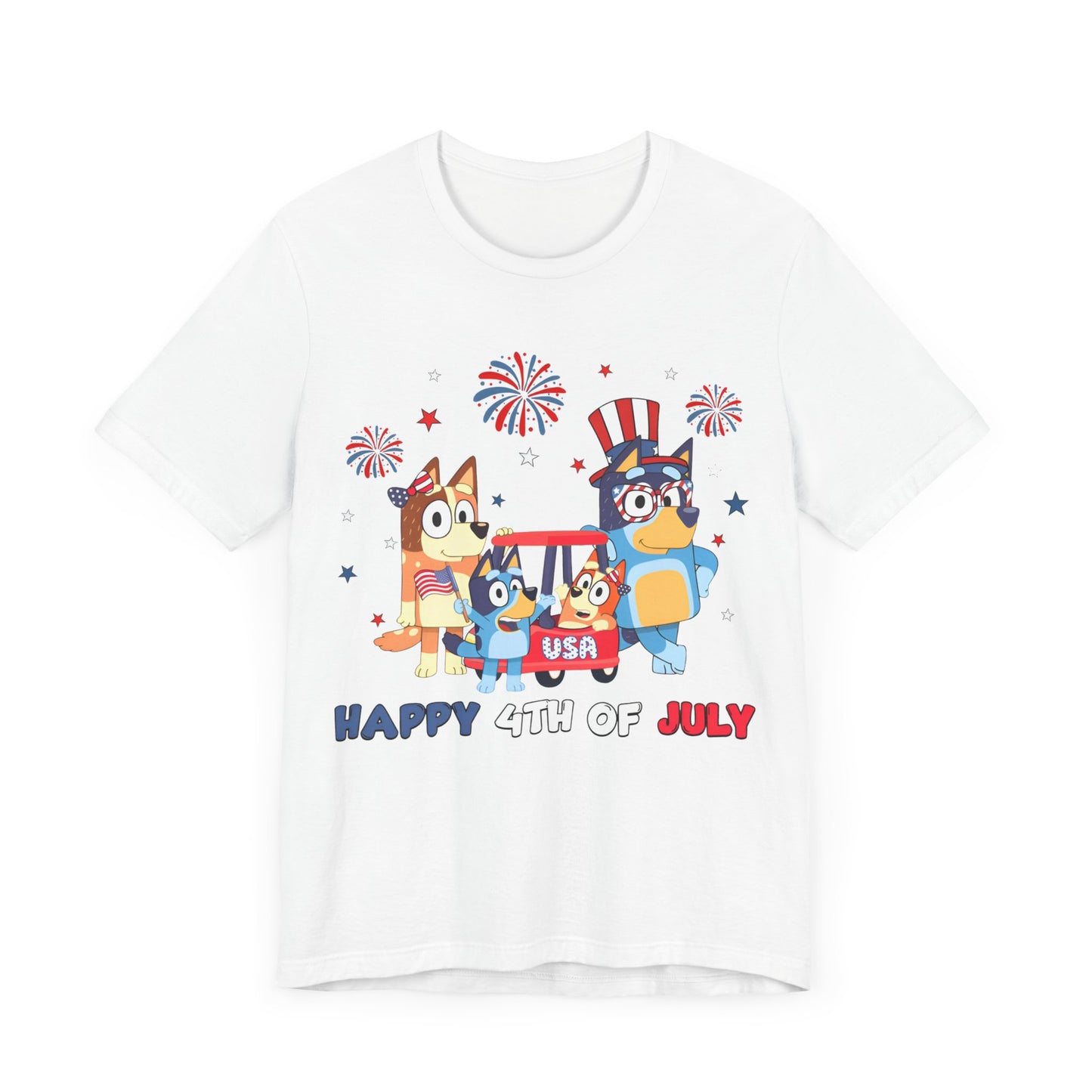 Happy 4th of July Jersey Short Sleeve Tee
