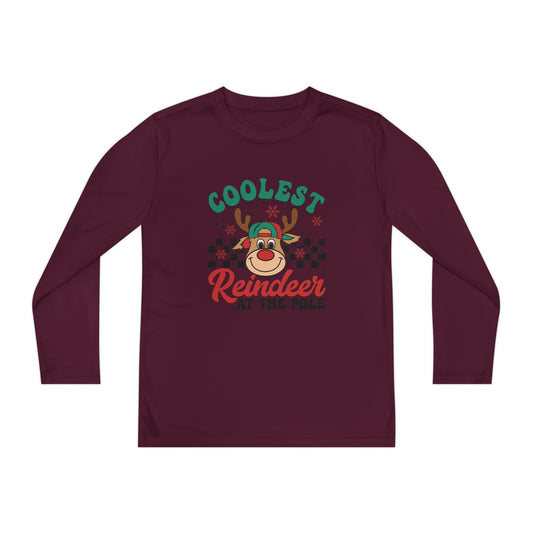 Coolest Reindeer at the Pole Youth Long Sleeve Competitor Tee