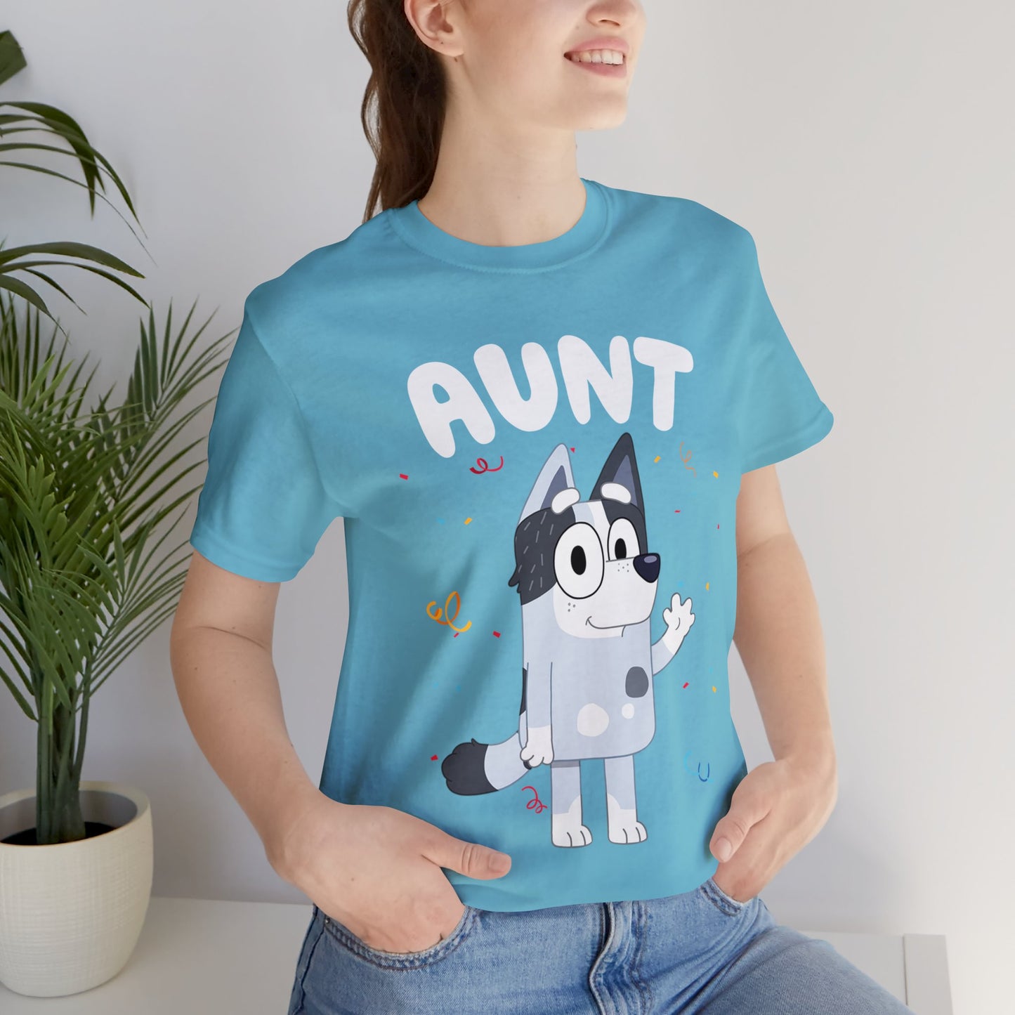 Aunt Bluey Birthday short sleeve Tshirt