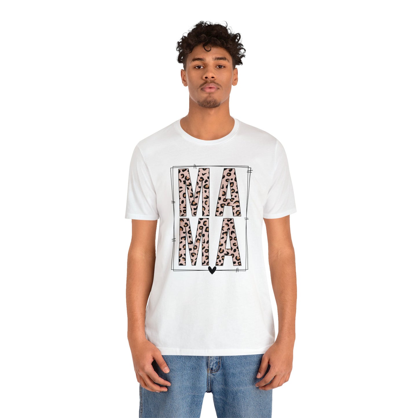 MAMA Leopard print short sleeve tshirt