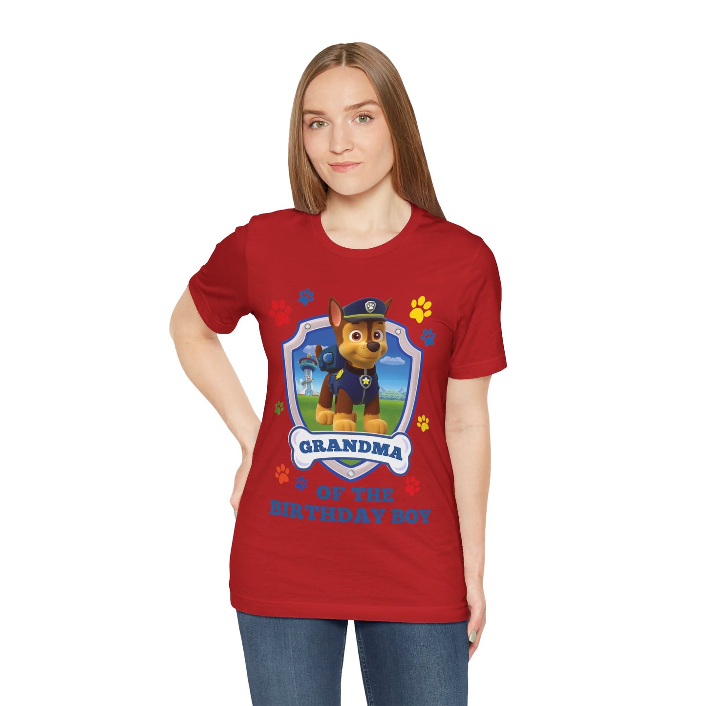 Grandma of the Birthday Boy Jersey Short Sleeve Tee