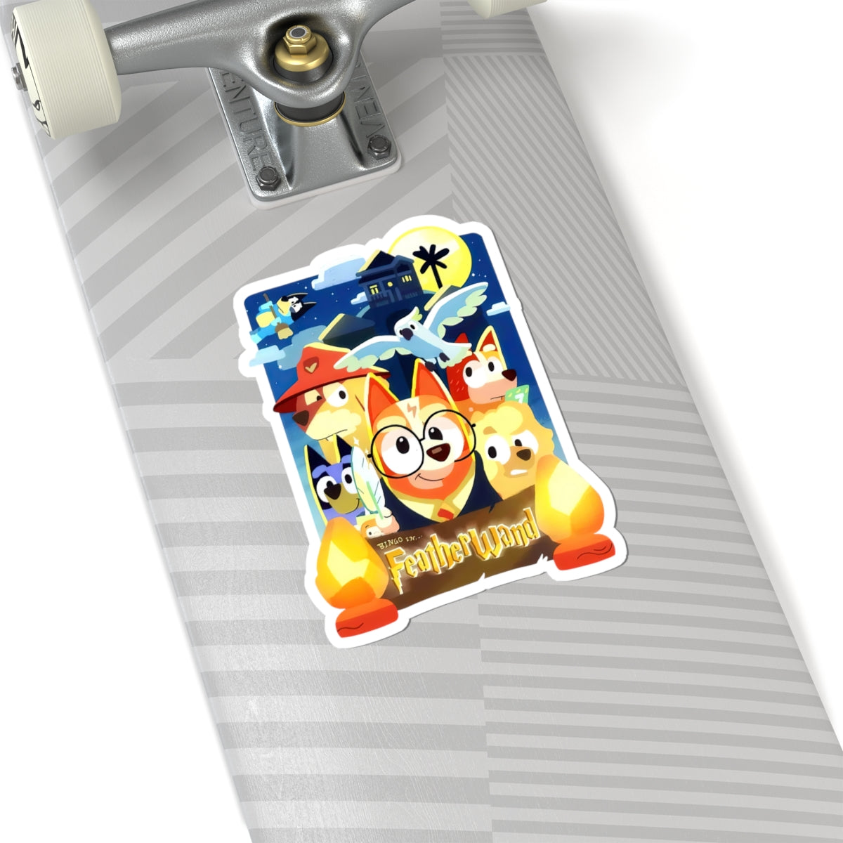 Feather wand Kiss-Cut Stickers