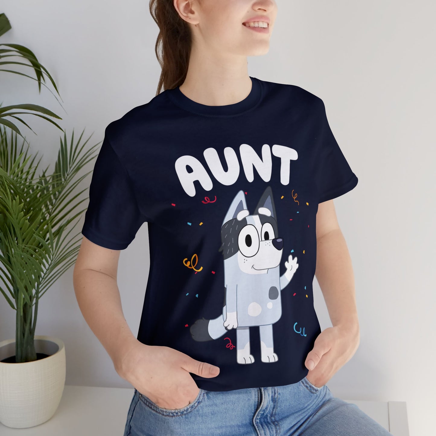 Aunt Bluey Birthday short sleeve Tshirt