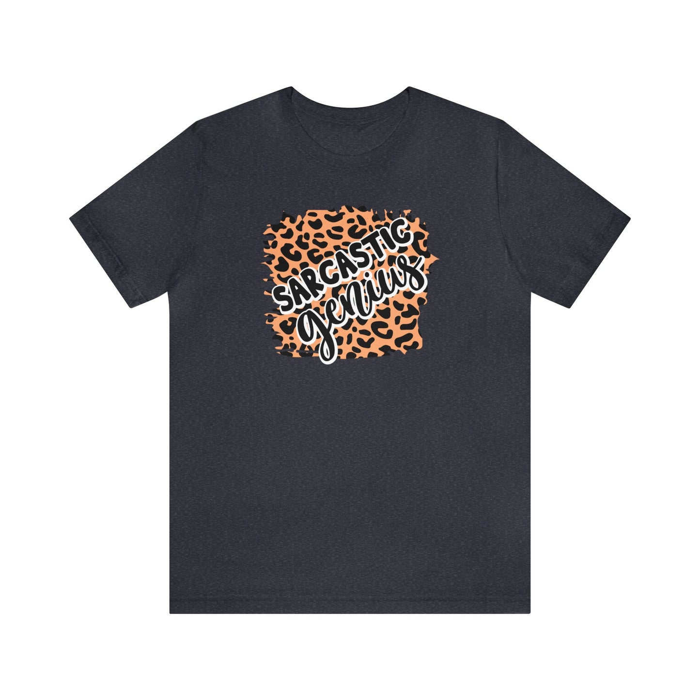 Sarcastic Genius leopard print short sleeve Tshirt