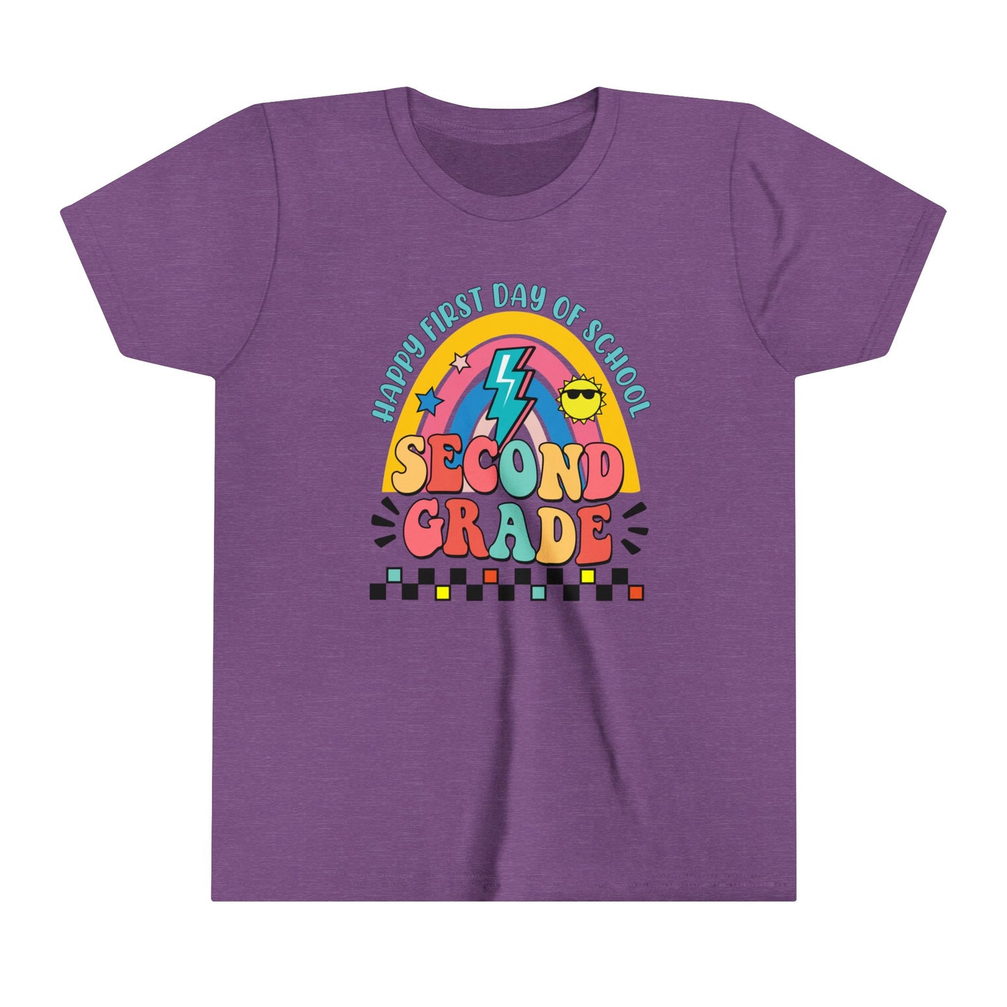Happy First Day of School - 2nd Grade Youth Short Sleeve Tee