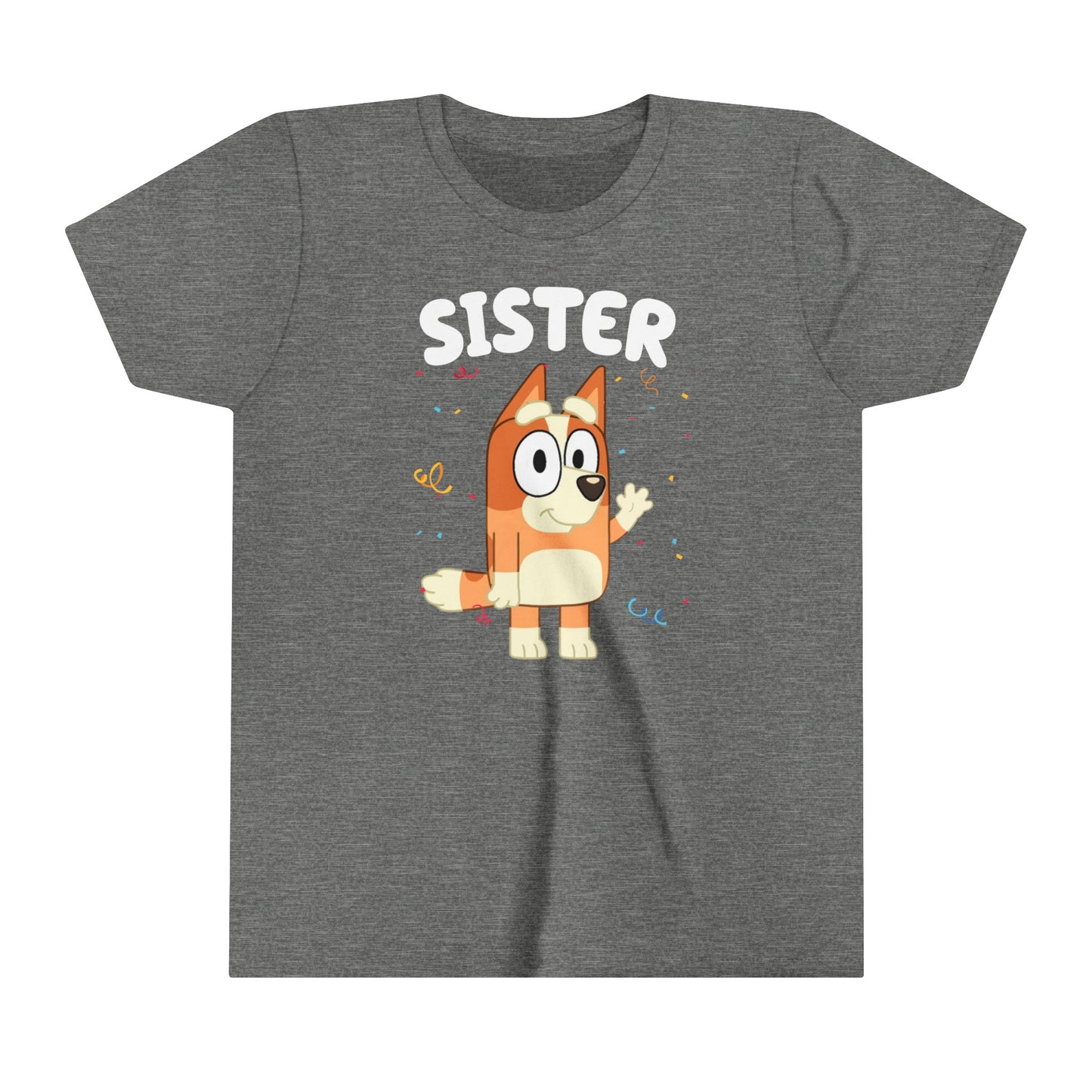 Sister Bluey Birthday youth short sleeve Tshirt