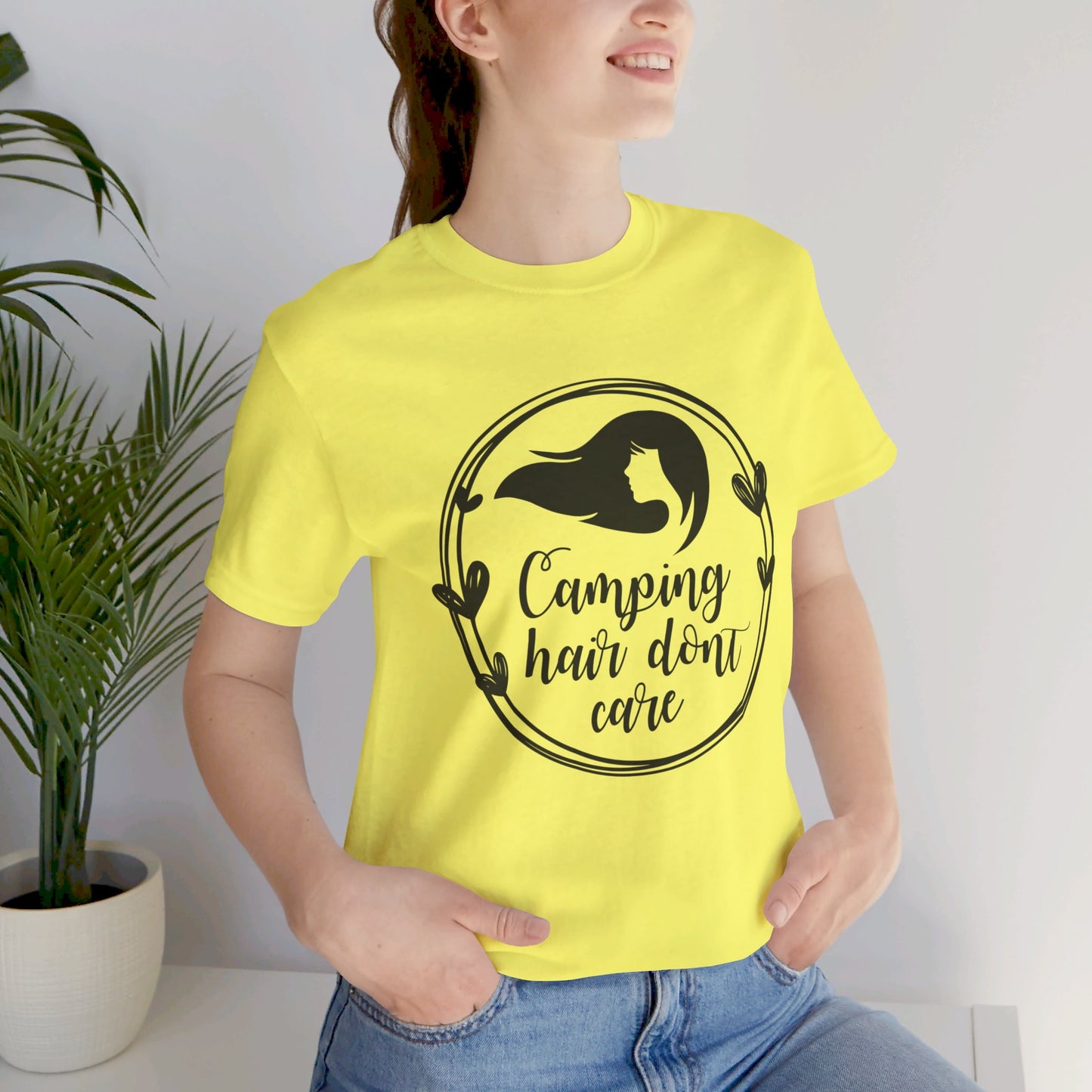 Camping Hair Dont Care Short Sleeve Tshirt