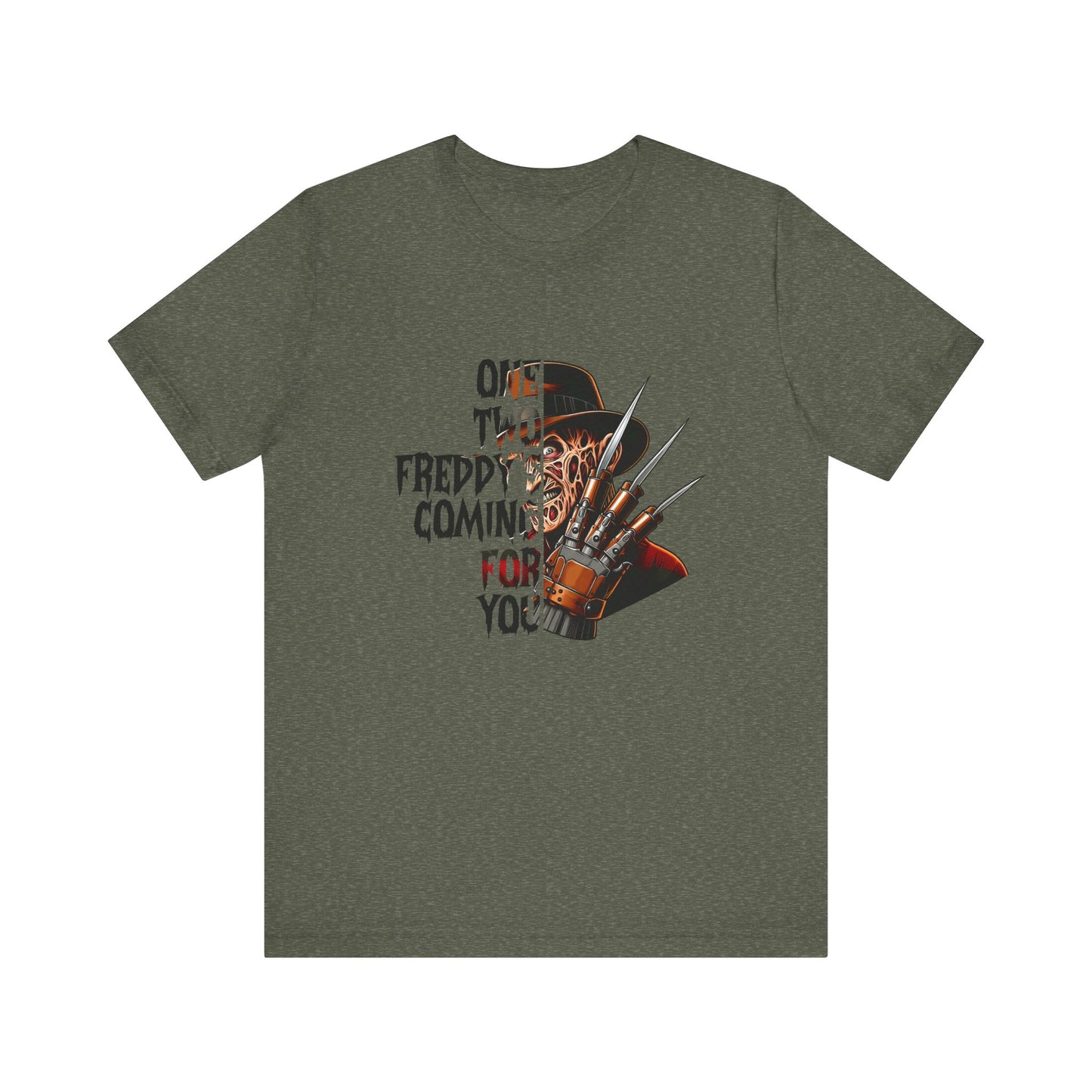 One, Two Freddy's Coming for you Jersey Short Sleeve Tee