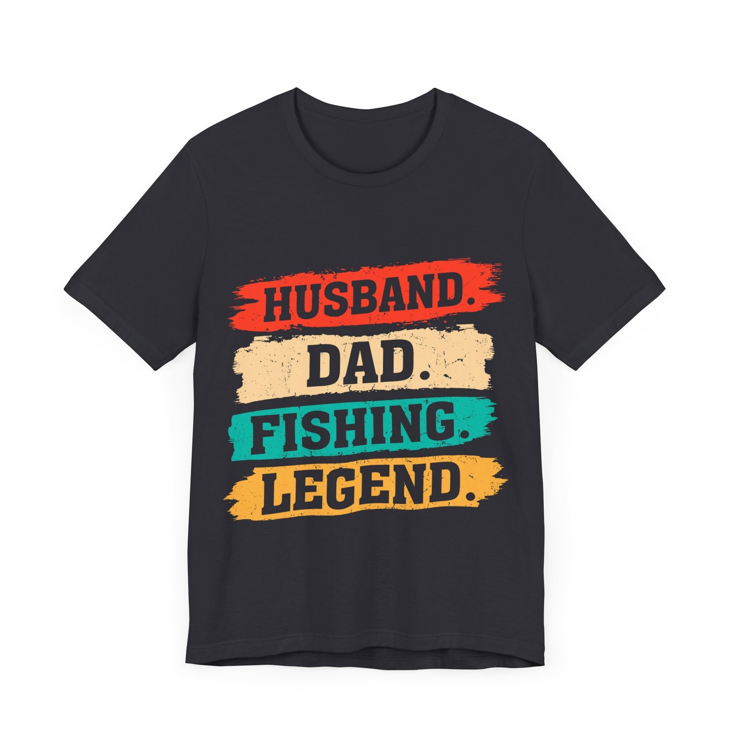 Husband Dad Fishing Legend Jersey Short Sleeve Tee