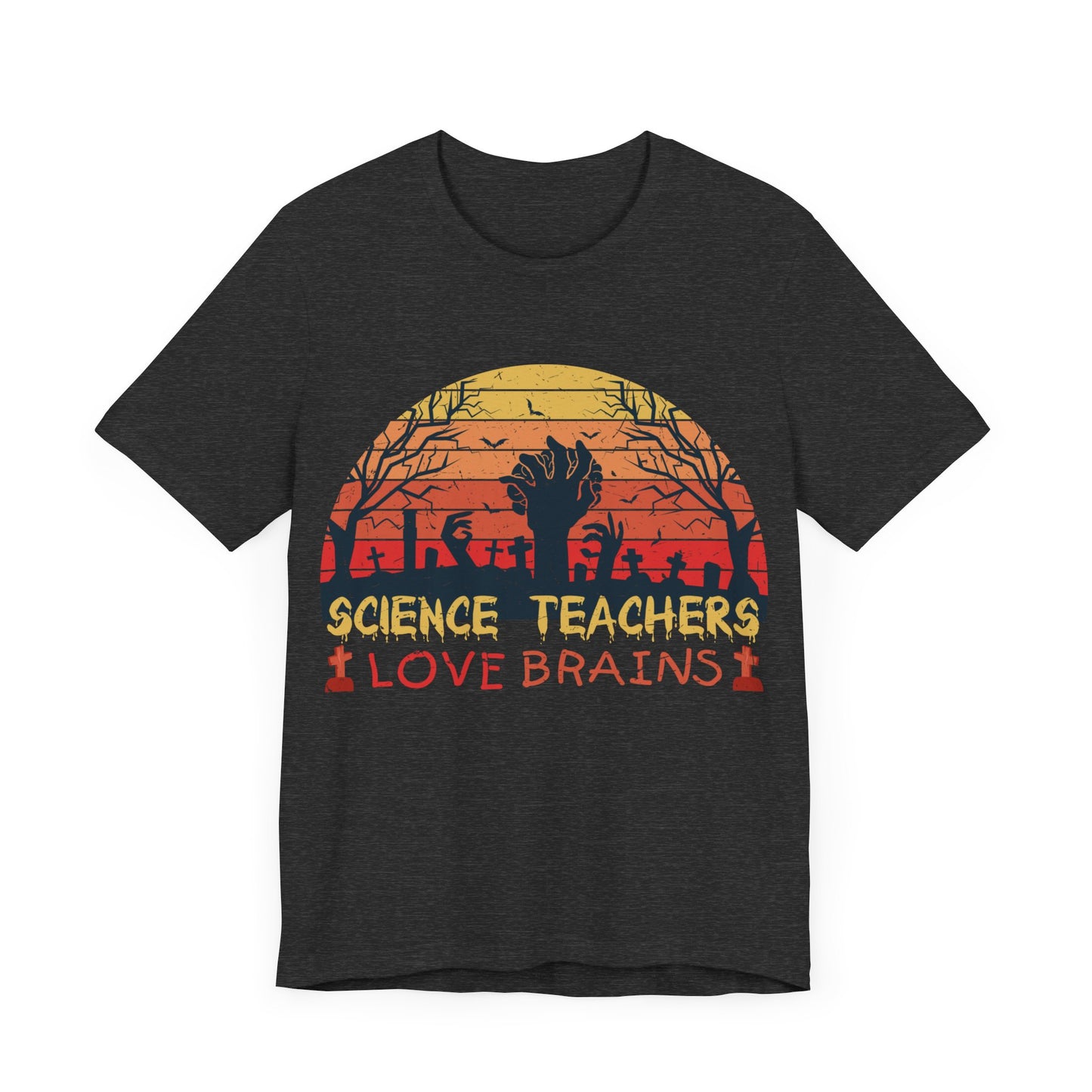 Science Teachers Love Brains Jersey Short Sleeve Tee