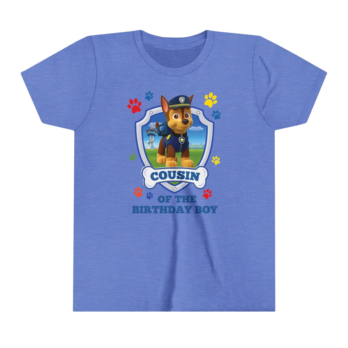 Cousin of the Birthday Boy Youth Short Sleeve Tee