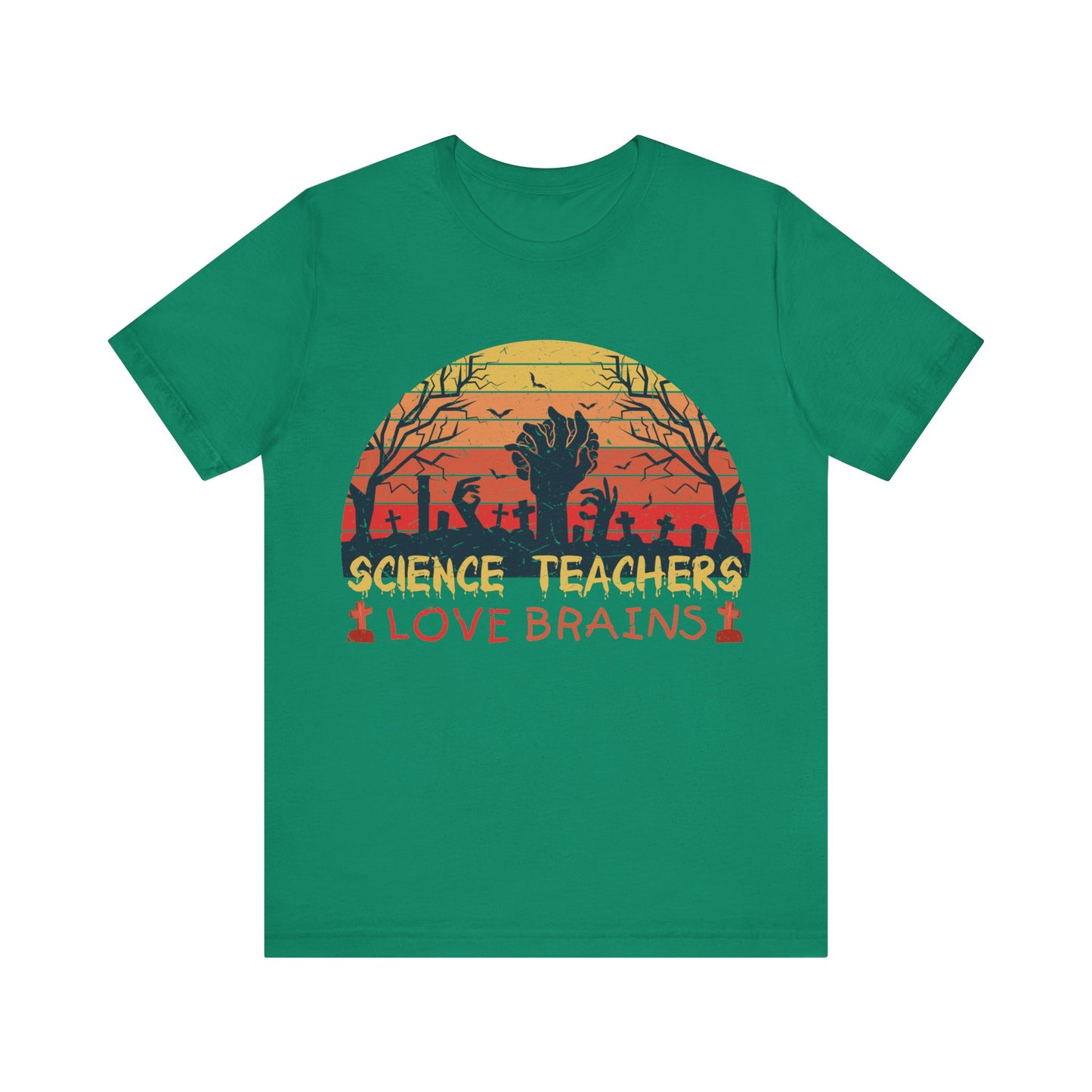 Science Teachers Love Brains Jersey Short Sleeve Tee