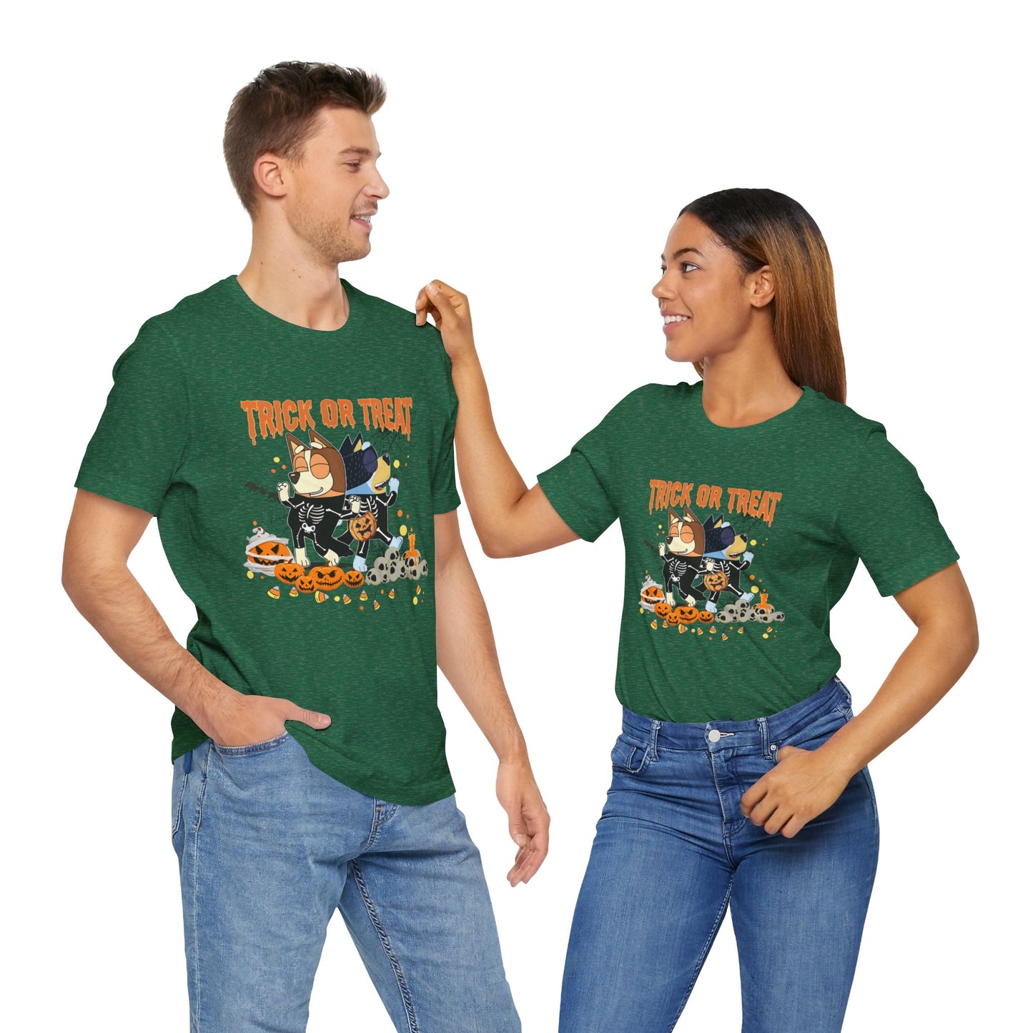 Trick or Treat with Chili and Bandit Jersey Short Sleeve Tee