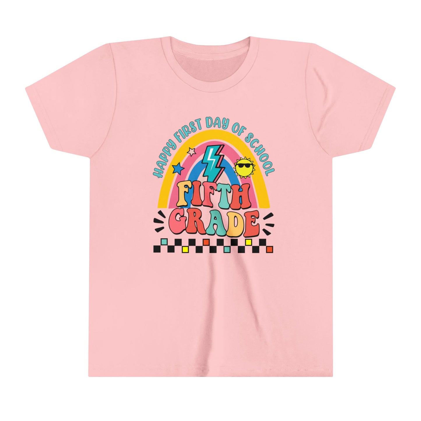Happy First day of School - 5th Grade Youth Short Sleeve Tee