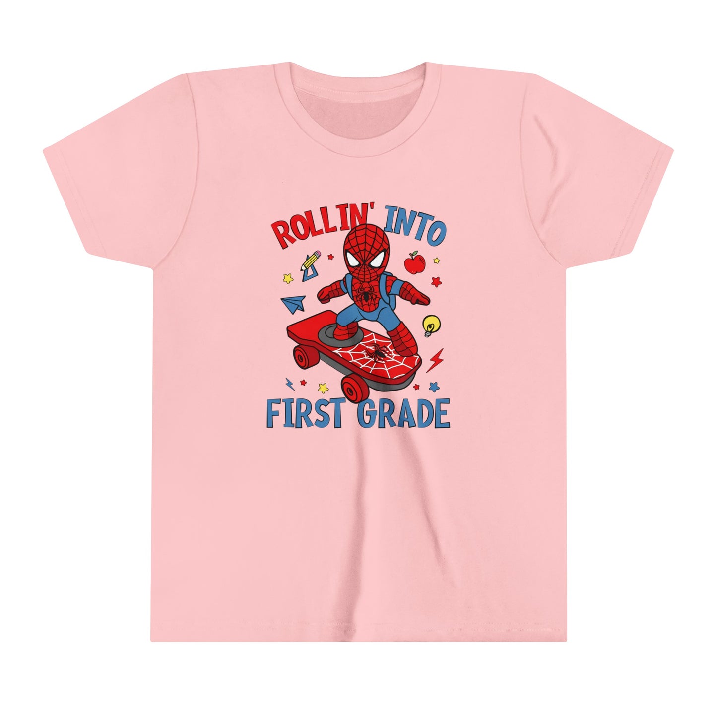 Rollin' Into 1st Grade Youth Short Sleeve Tee