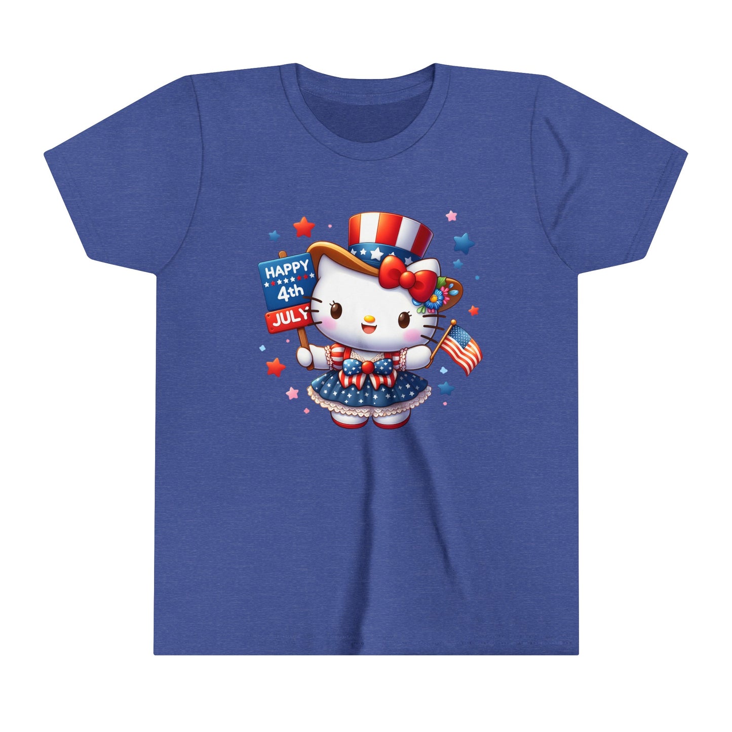 Happy 4th of July Hello Kitty Youth Short Sleeve Tee