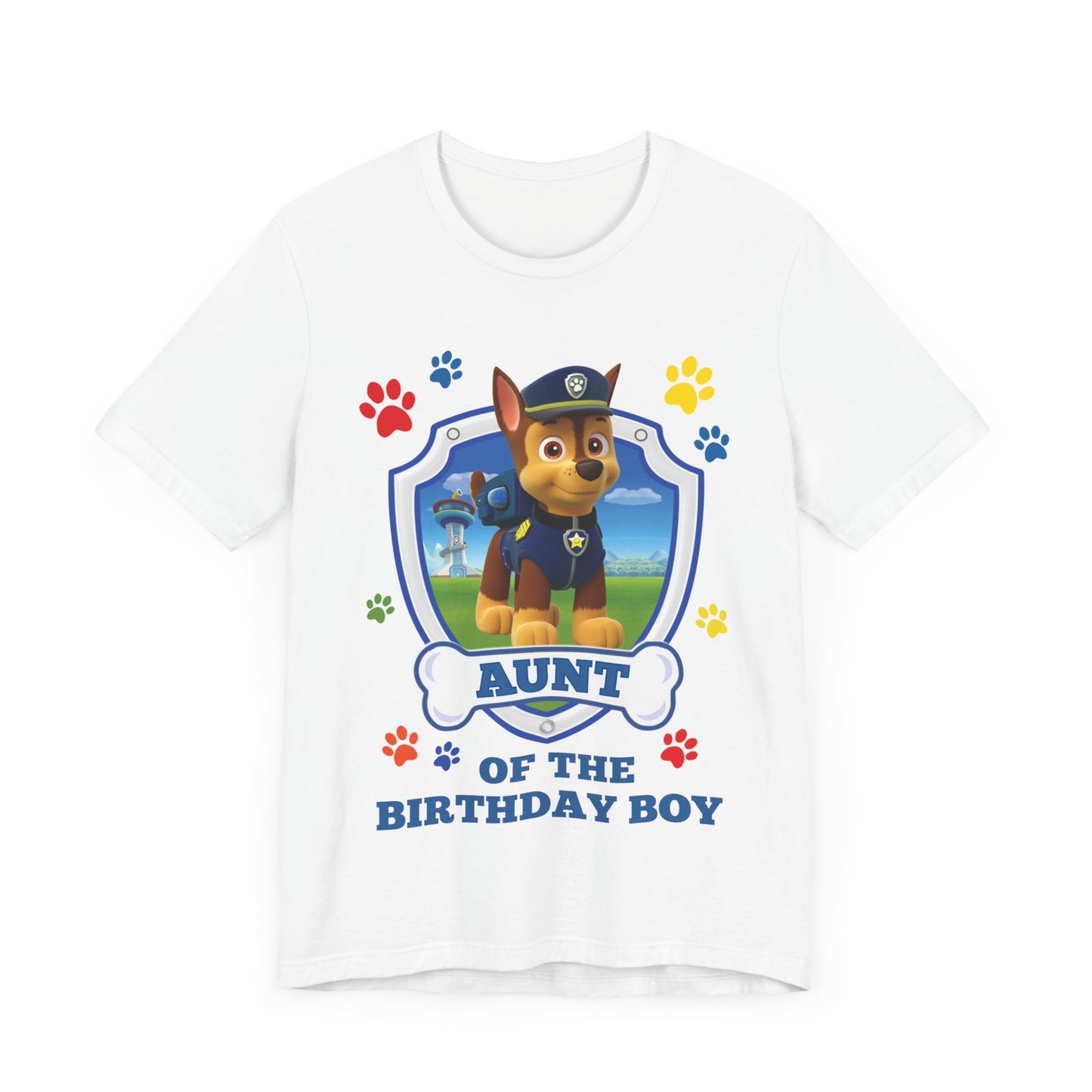 Aunt of the Birthday Boy Jersey Short Sleeve Tee