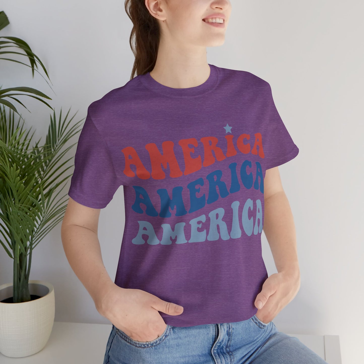 AMERICA Jersey Short Sleeve Tee