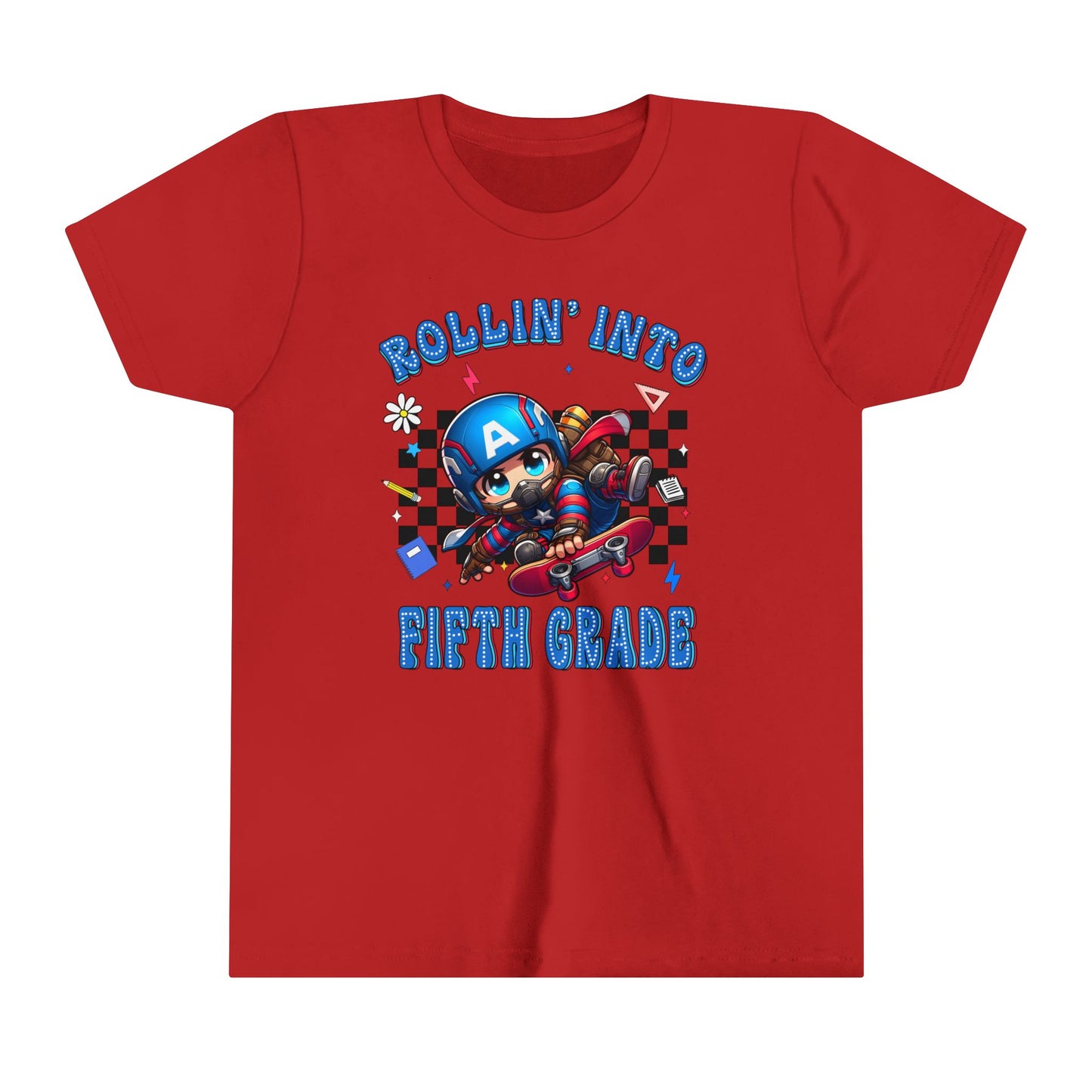 CAPTAIN AMERICA - Rollin' Into 5th Grade Youth Short Sleeve Tee