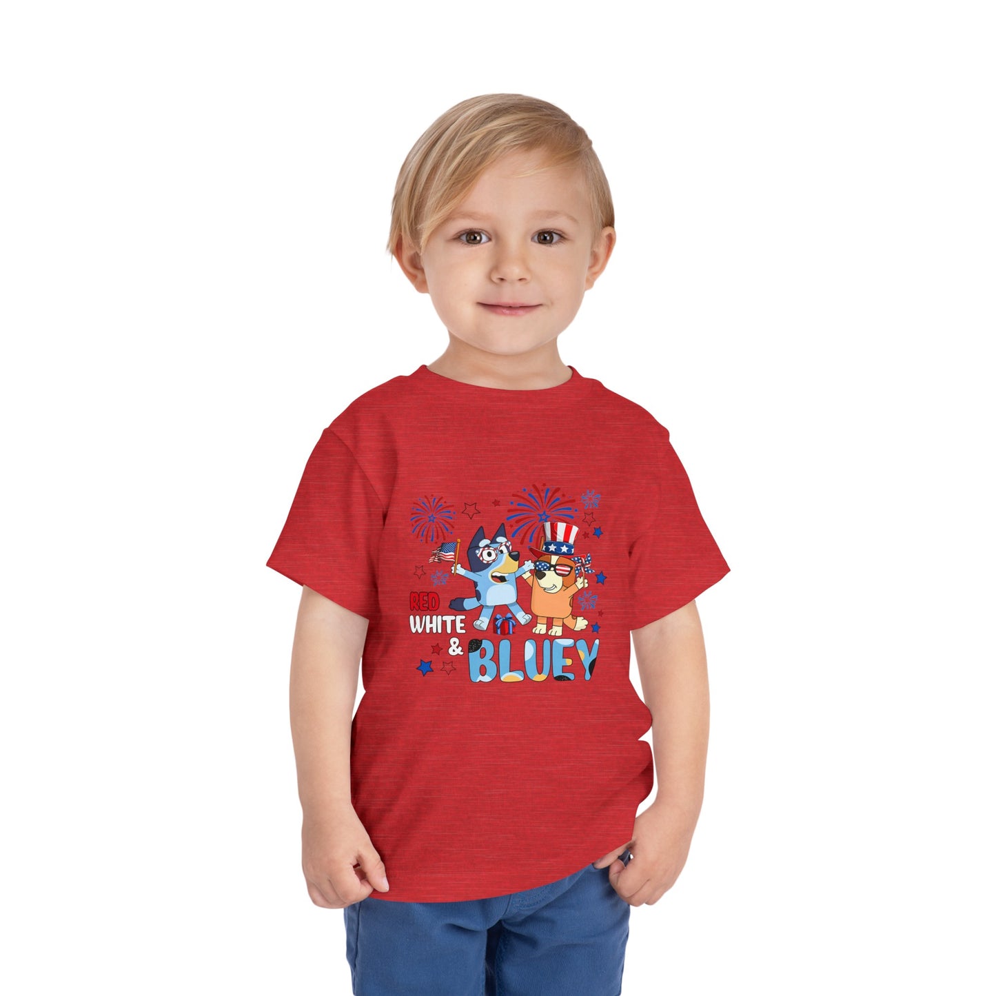 Red, White & Bluey Toddler Short Sleeve Tee