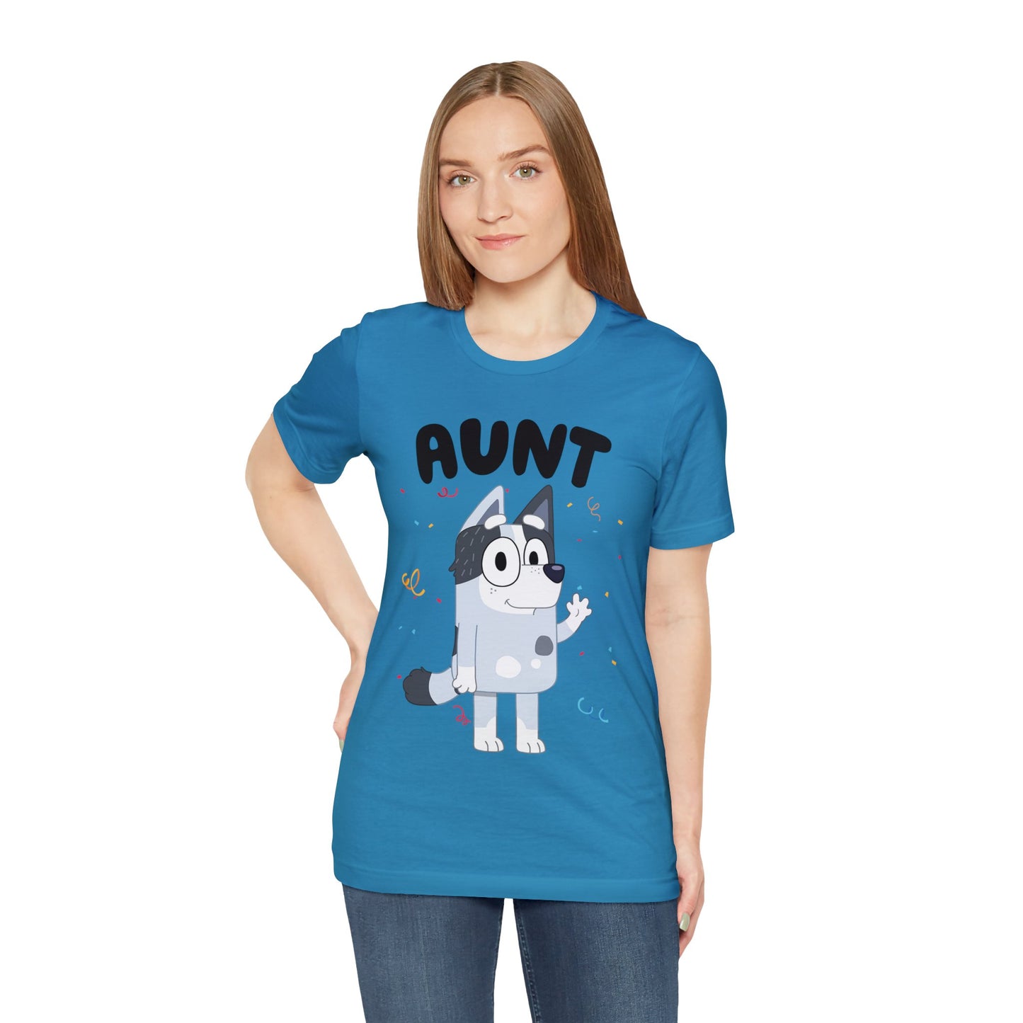 Aunt Bluey Birthday short sleeve Tshirt