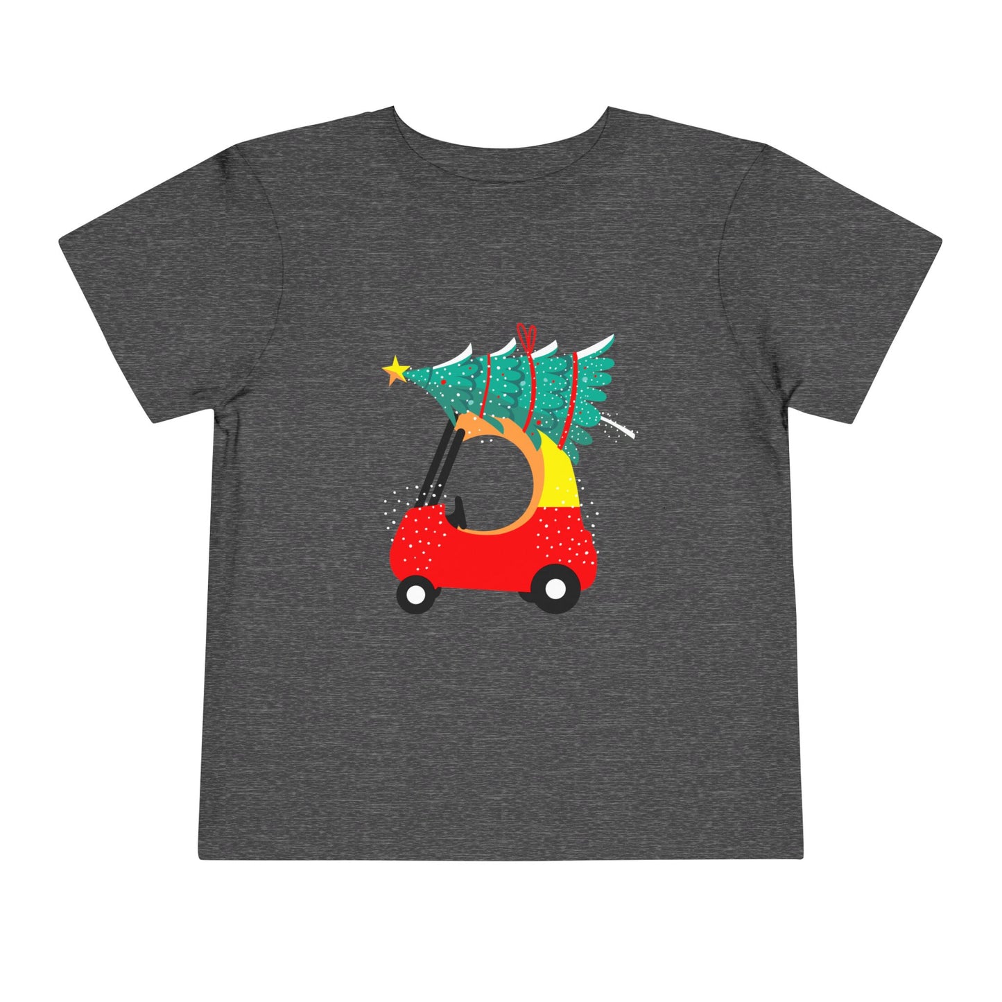 Kiddie Car with christmas tree Toddler Short Sleeve Tee