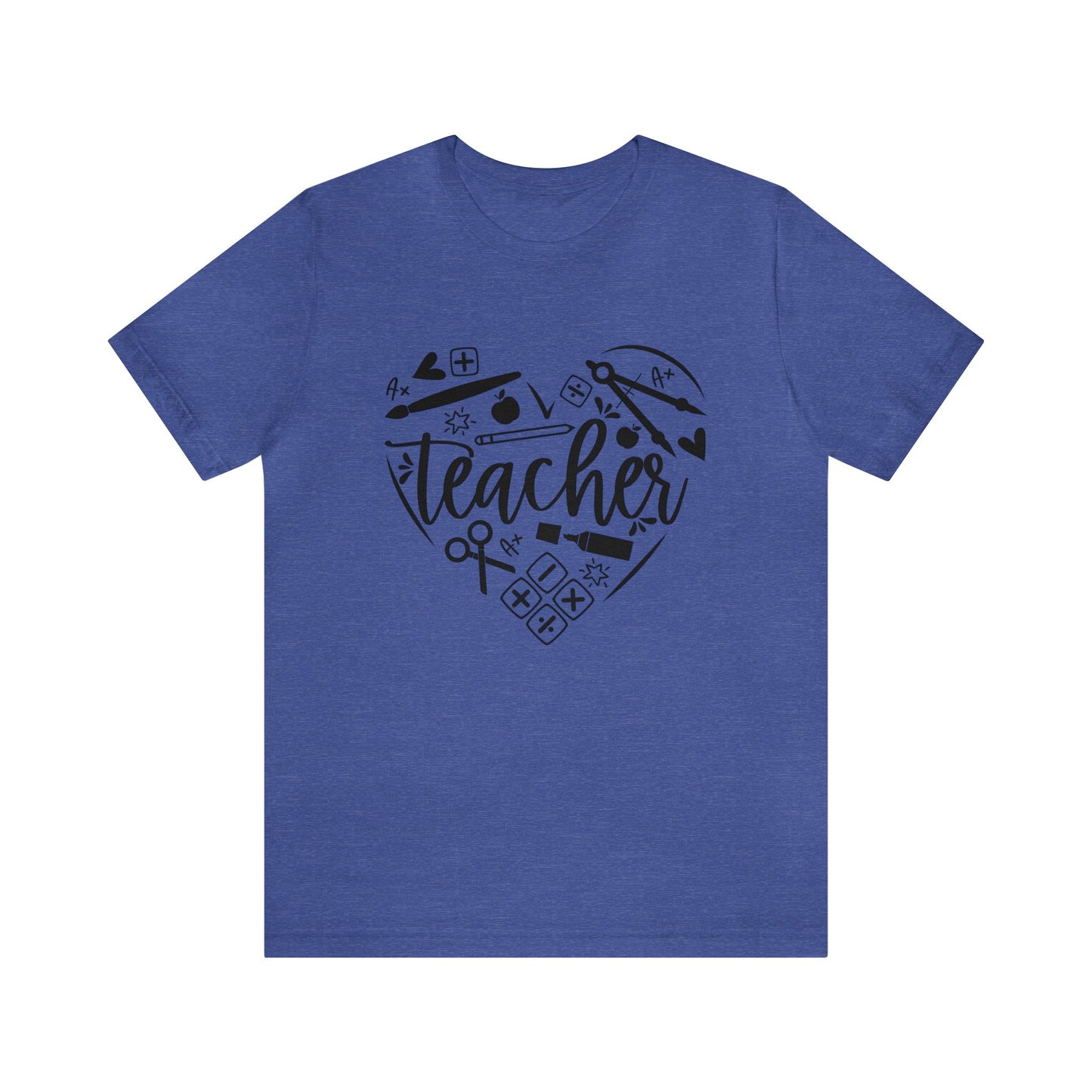 Teacher heart Short sleeve Tshirt