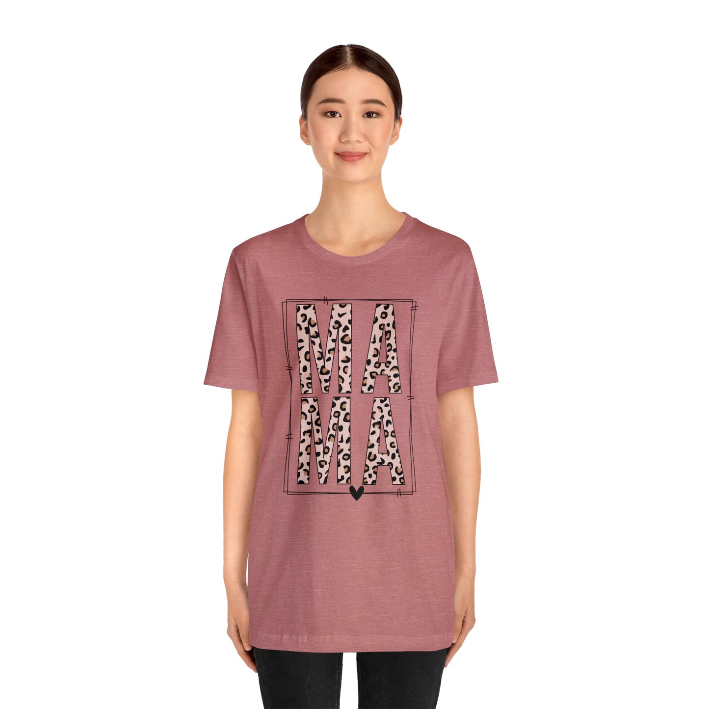 MAMA Leopard print short sleeve tshirt