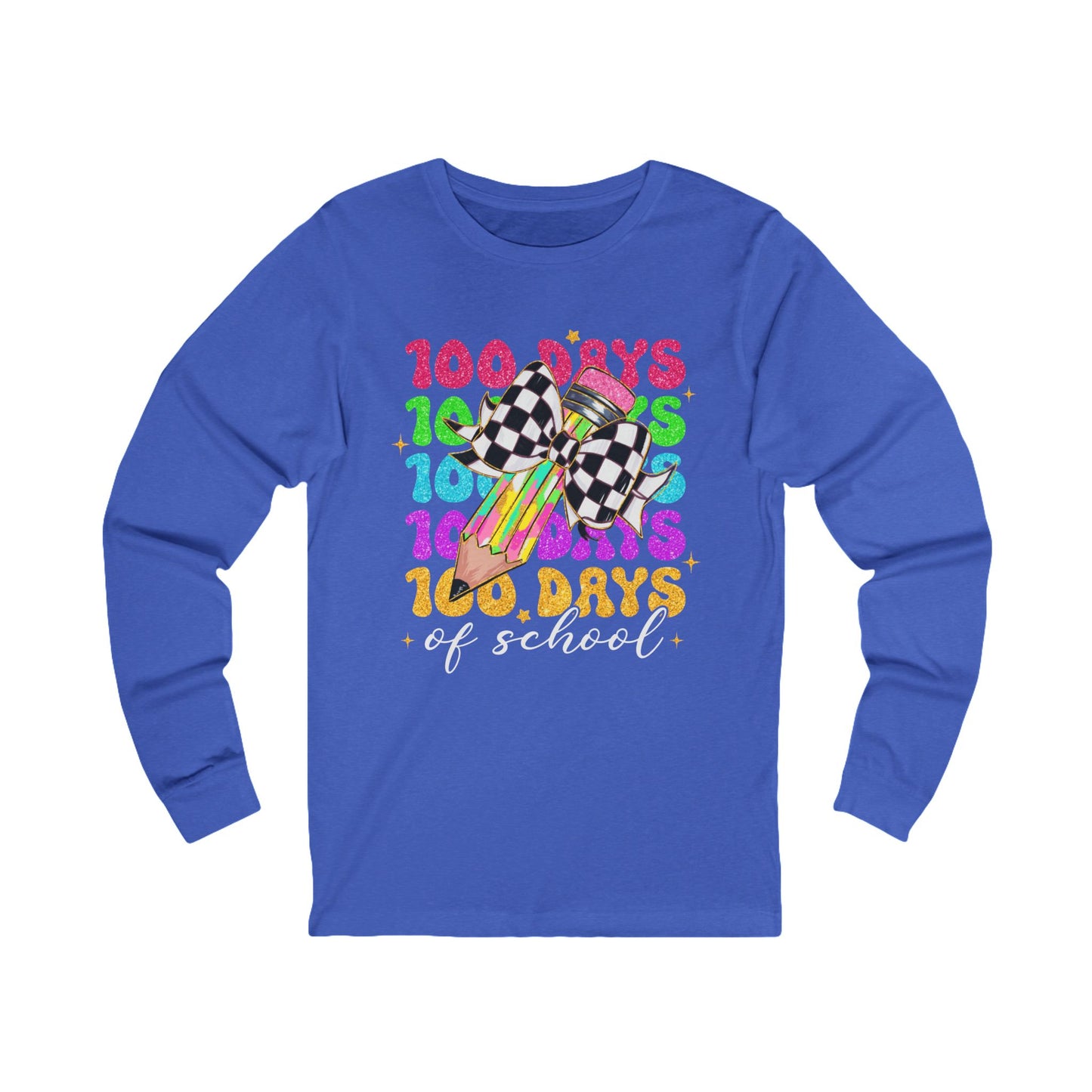 100 days of School Jersey Long Sleeve Tee