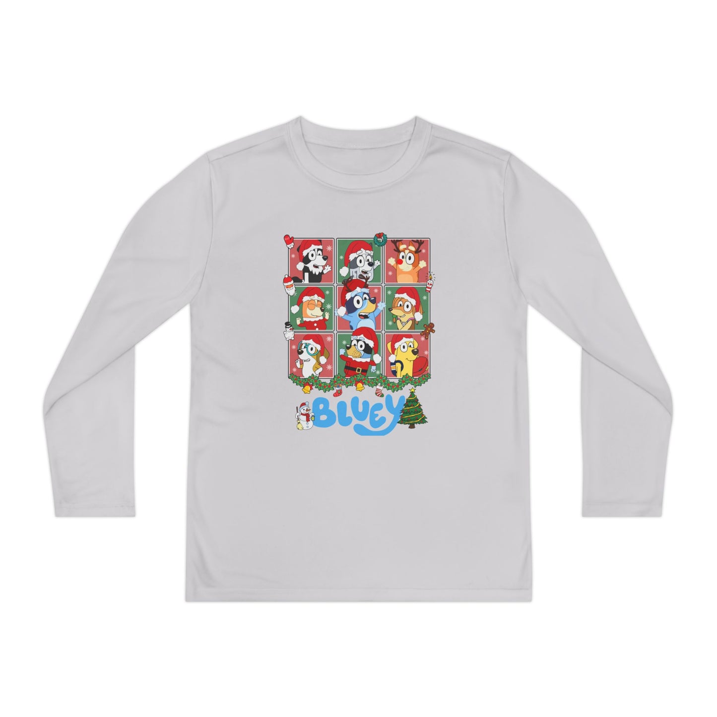 Christmas Polaroids Youth Long Sleeve Competitor Tee
