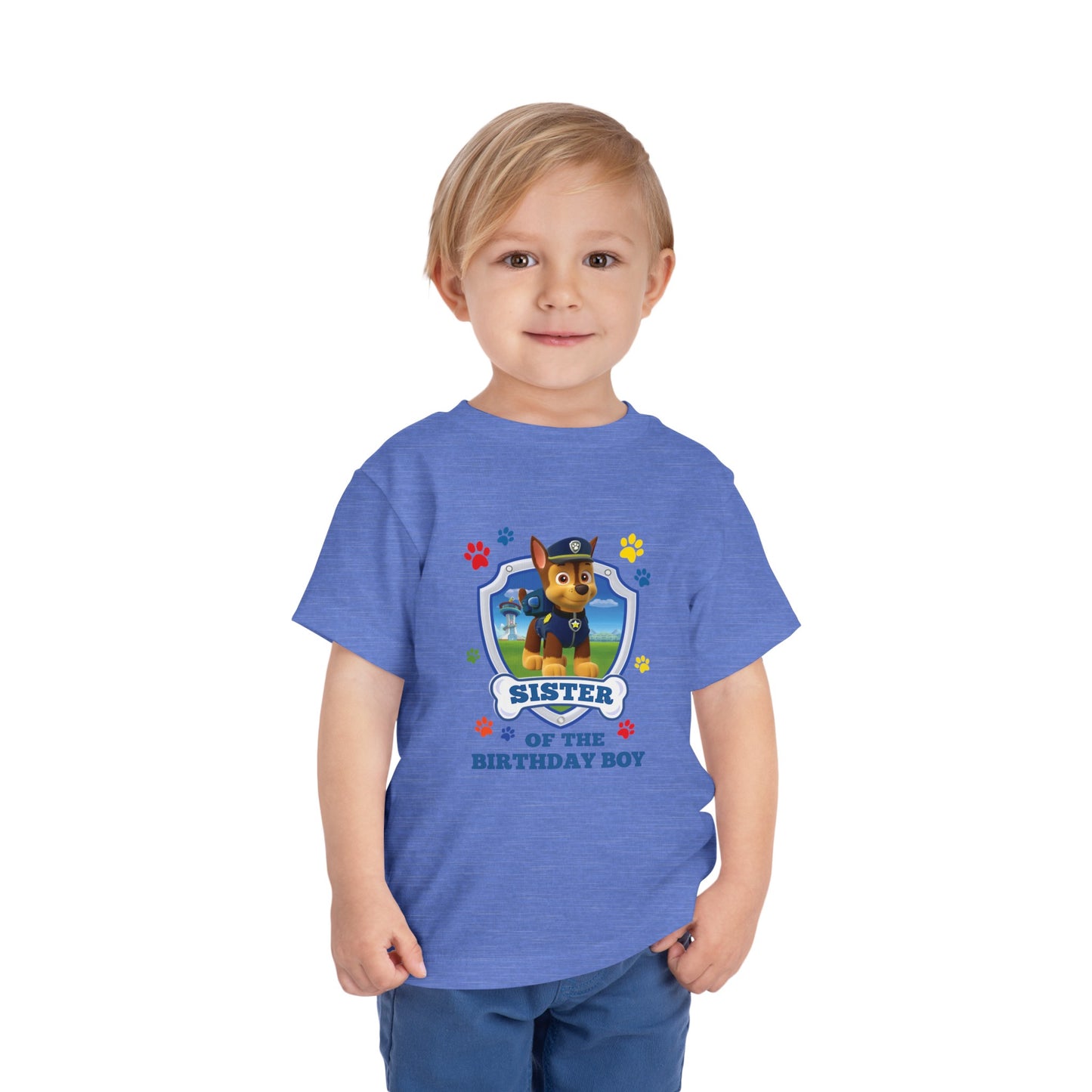 Sister of the Birthday Boy Toddler Short Sleeve Tee