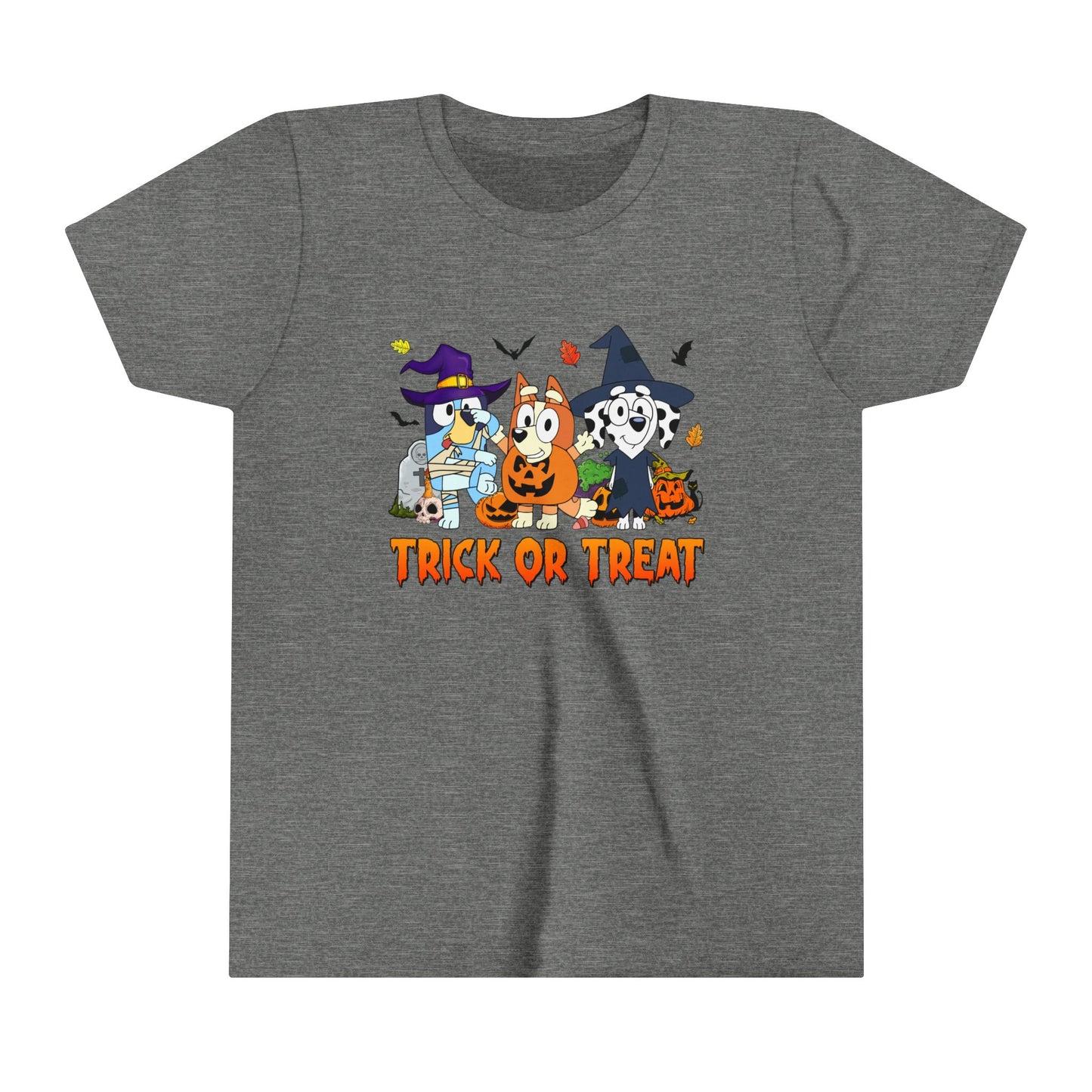 Bluey-Bingo-Chloe Trick or Treat Youth Short Sleeve Tee