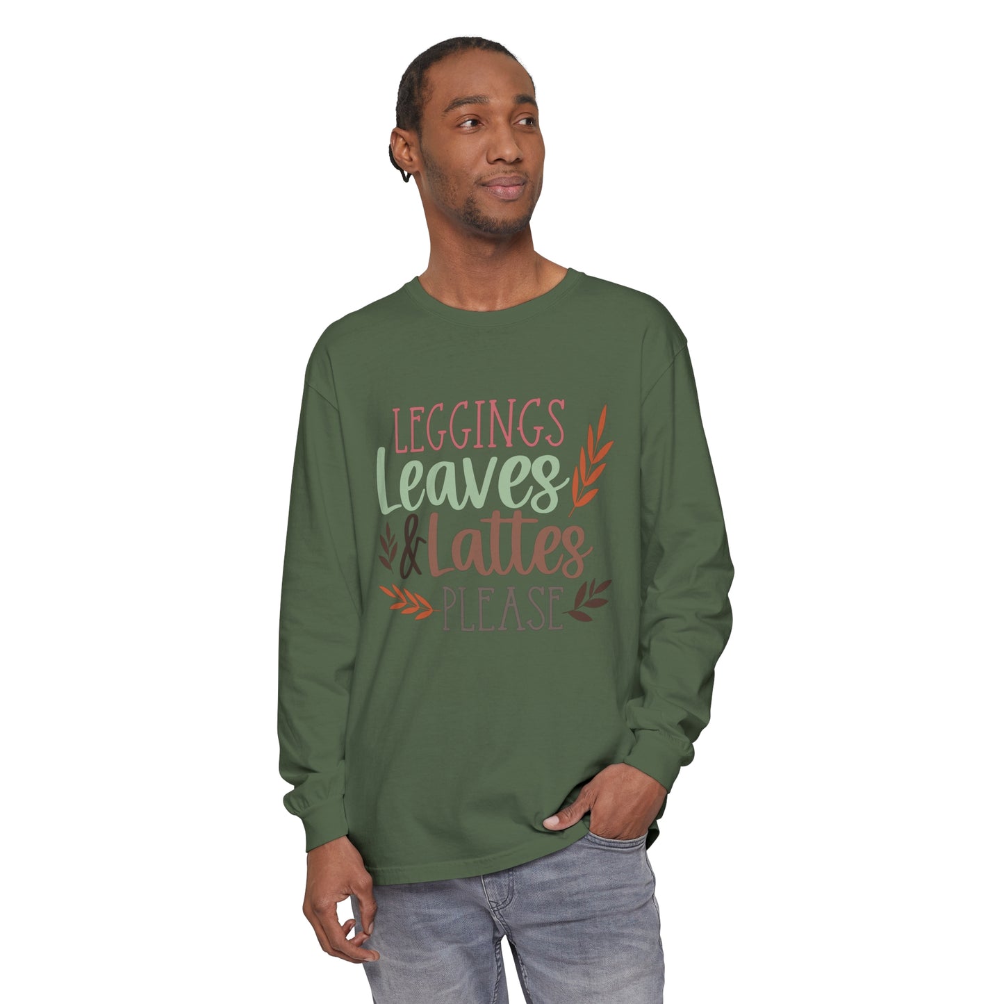 Leggings, Leaves & Lattes Please Long Sleeve T-Shirt
