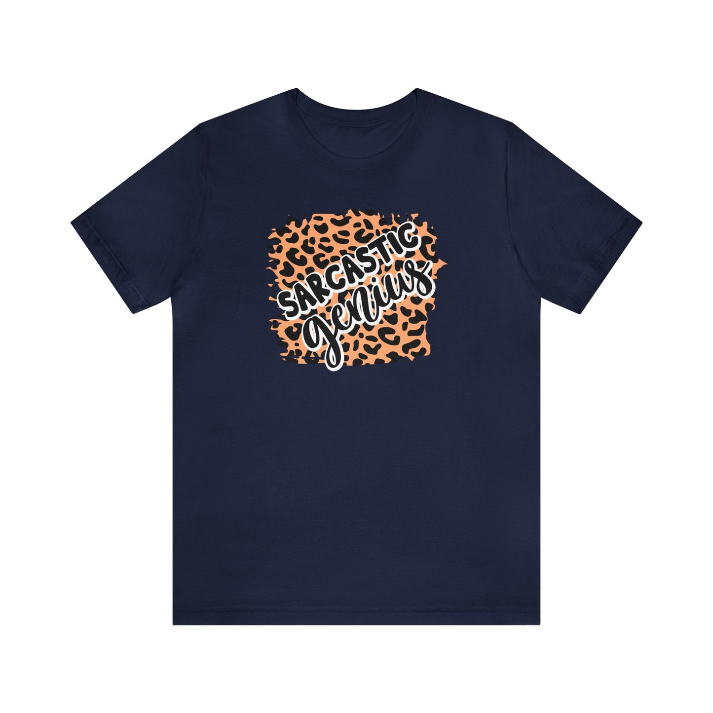 Sarcastic Genius leopard print short sleeve Tshirt