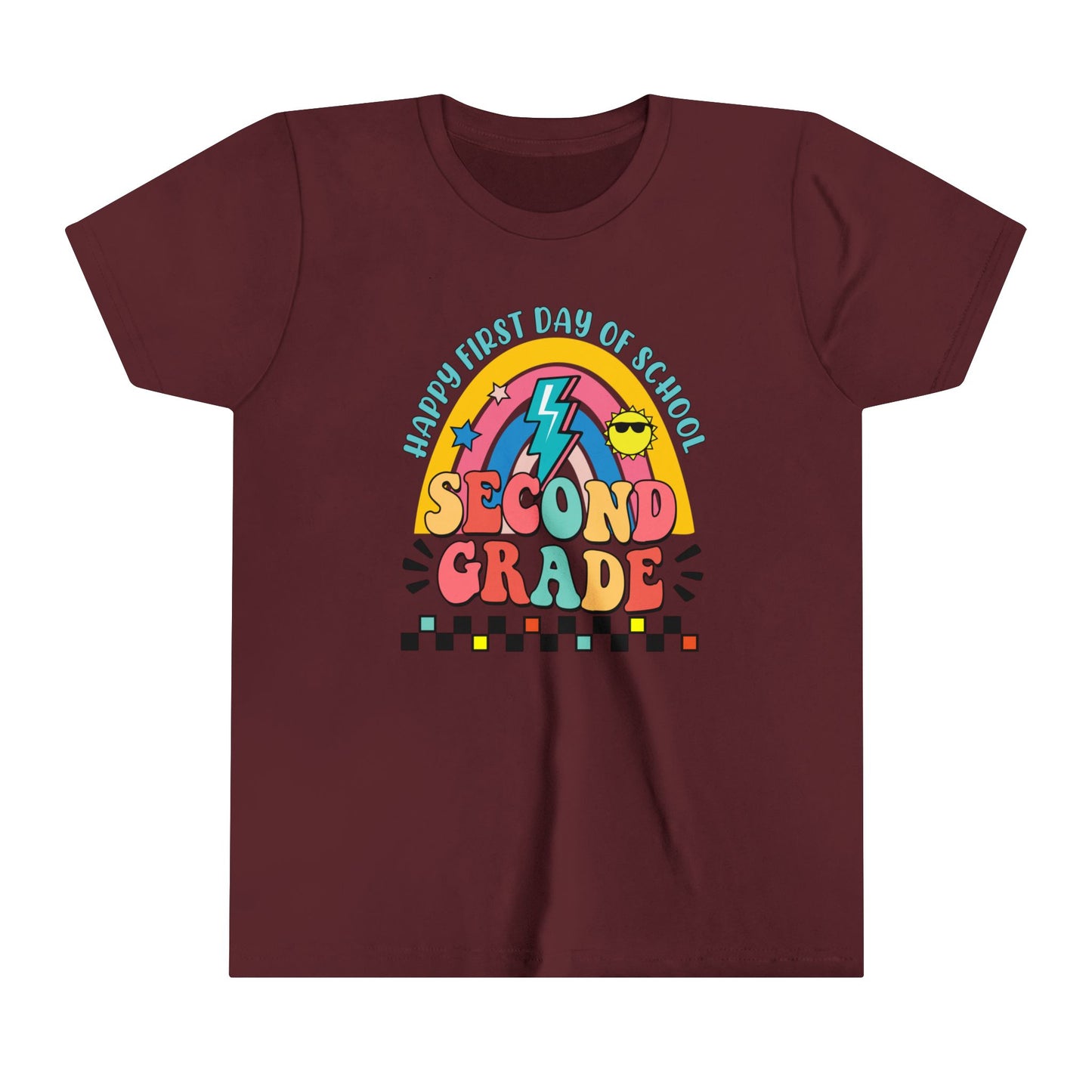 Happy First Day of School - 2nd Grade Youth Short Sleeve Tee