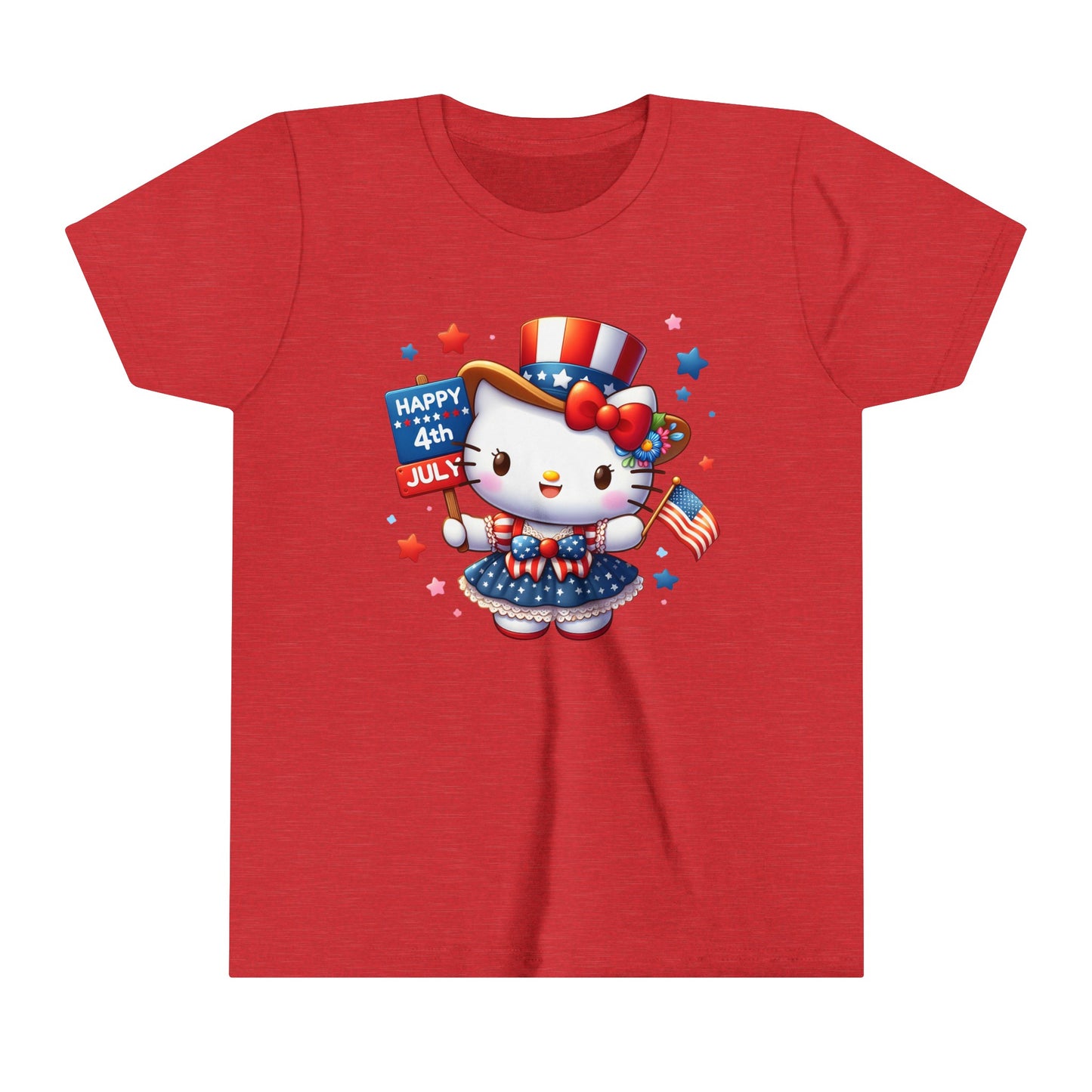 Happy 4th of July Hello Kitty Youth Short Sleeve Tee