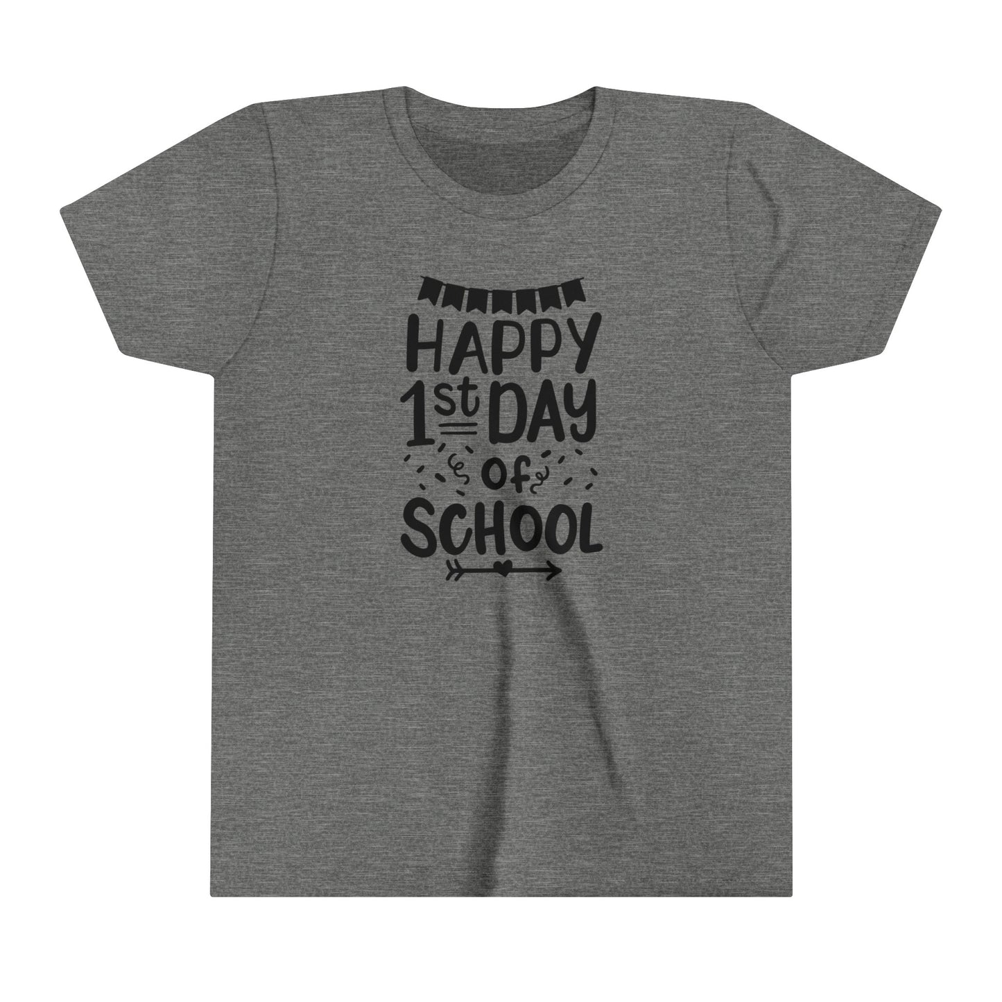 Happy 1st Day of School Youth Short Sleeve Tee
